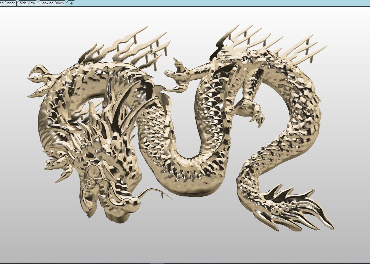 DRAGONE PENDENT with frame final fix 3D print model_11