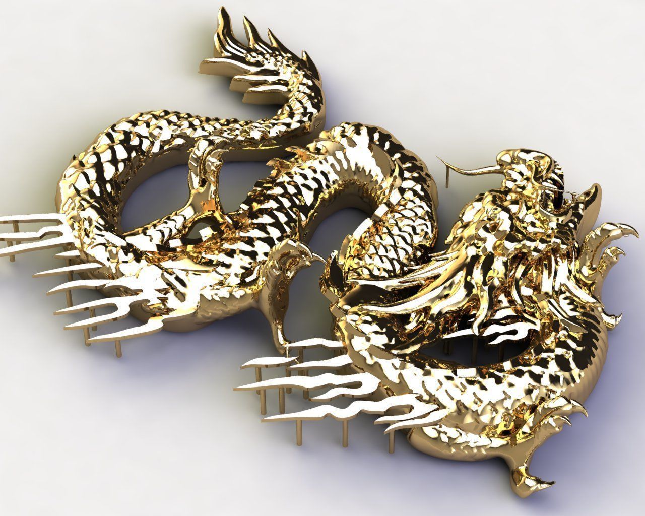 DRAGONE PENDENT with frame final fix 3D print model_14