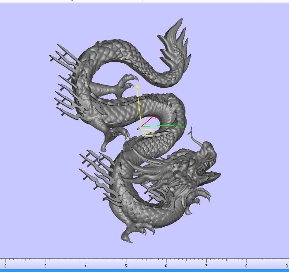 DRAGONE PENDENT with frame final fix 3D print model_5