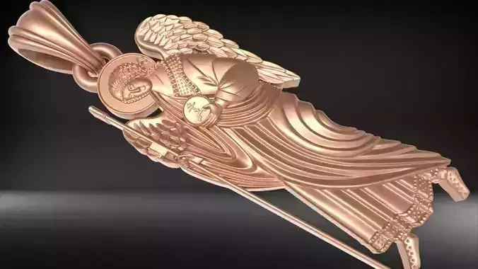 Archangel Raphael Pendant St Raphael Necklace Jewelry 3D print model