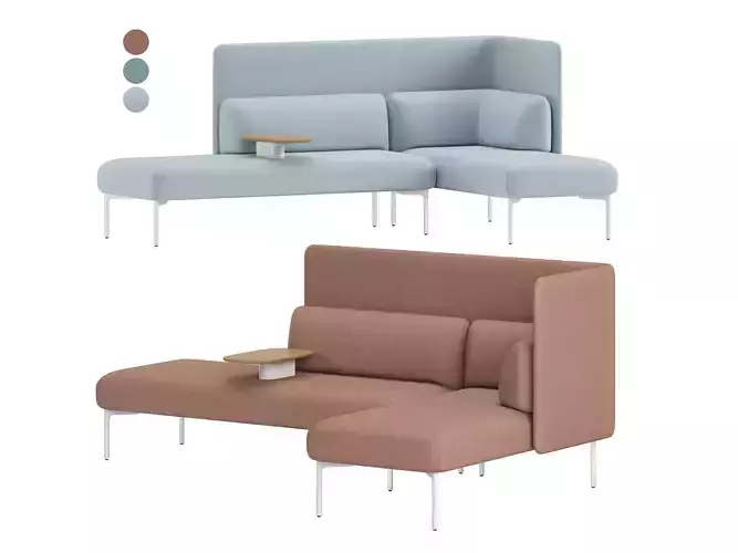 Haworth Cabana Chaise Lounge Retreat S9EL 3D model
