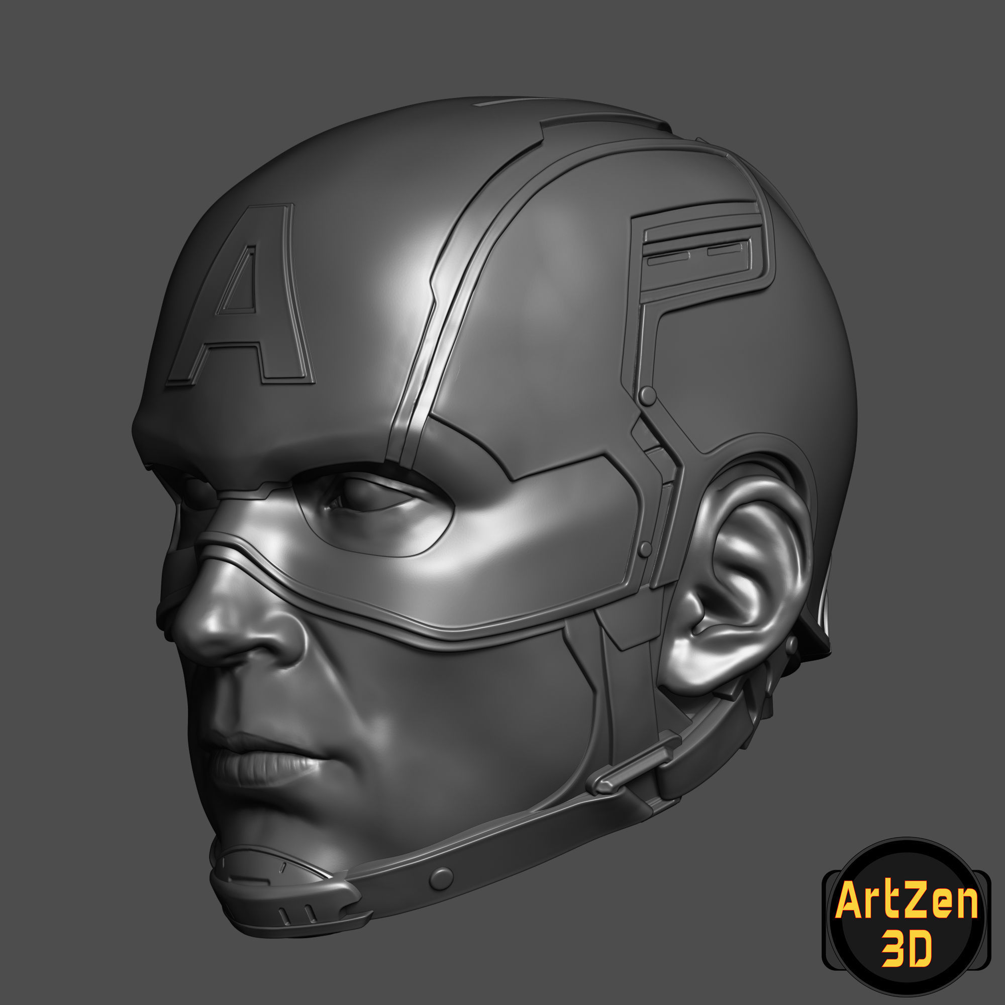 Captain America Steve Rogers 3D printable for action figures 3D print model_26