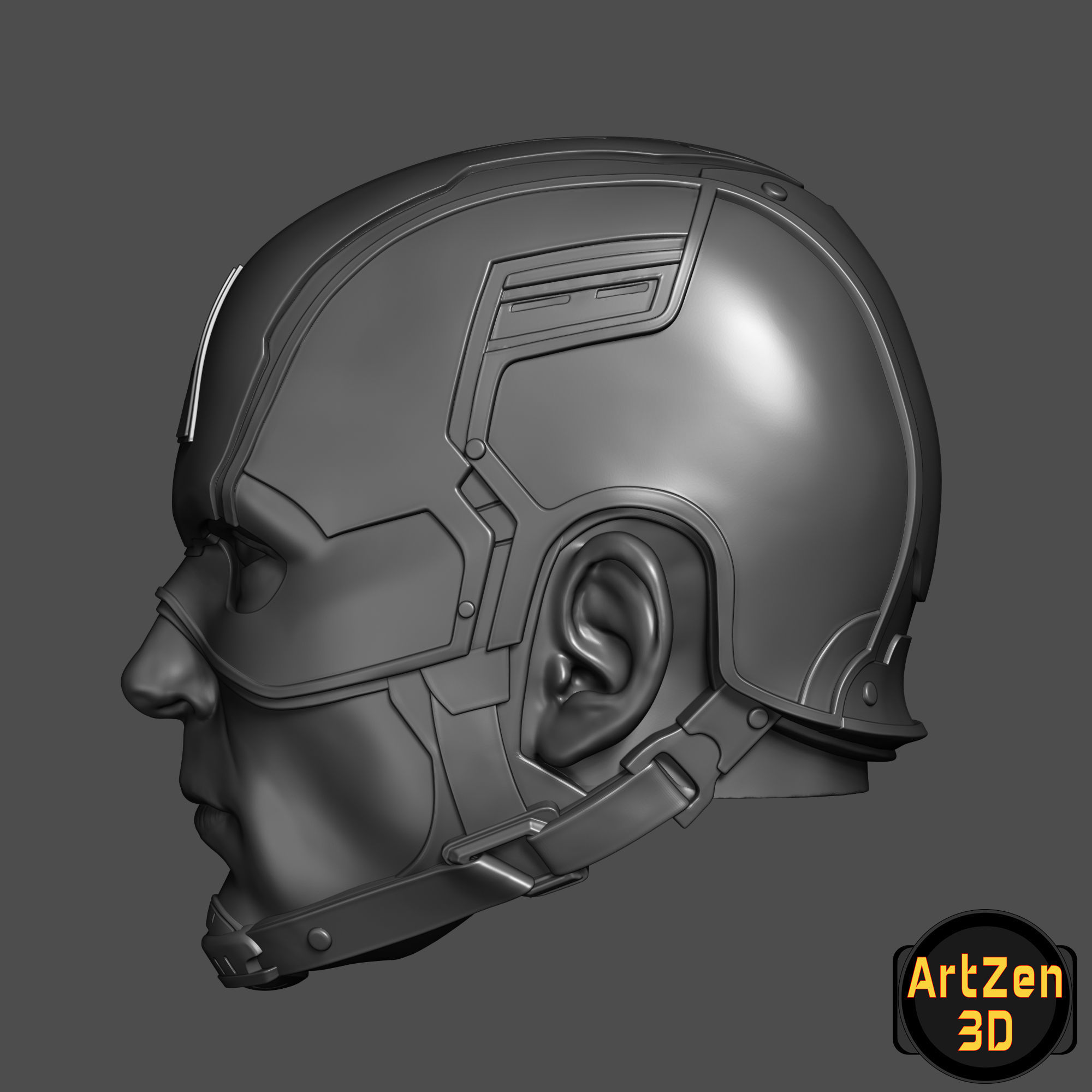 Captain America Steve Rogers 3D printable for action figures 3D print model_27