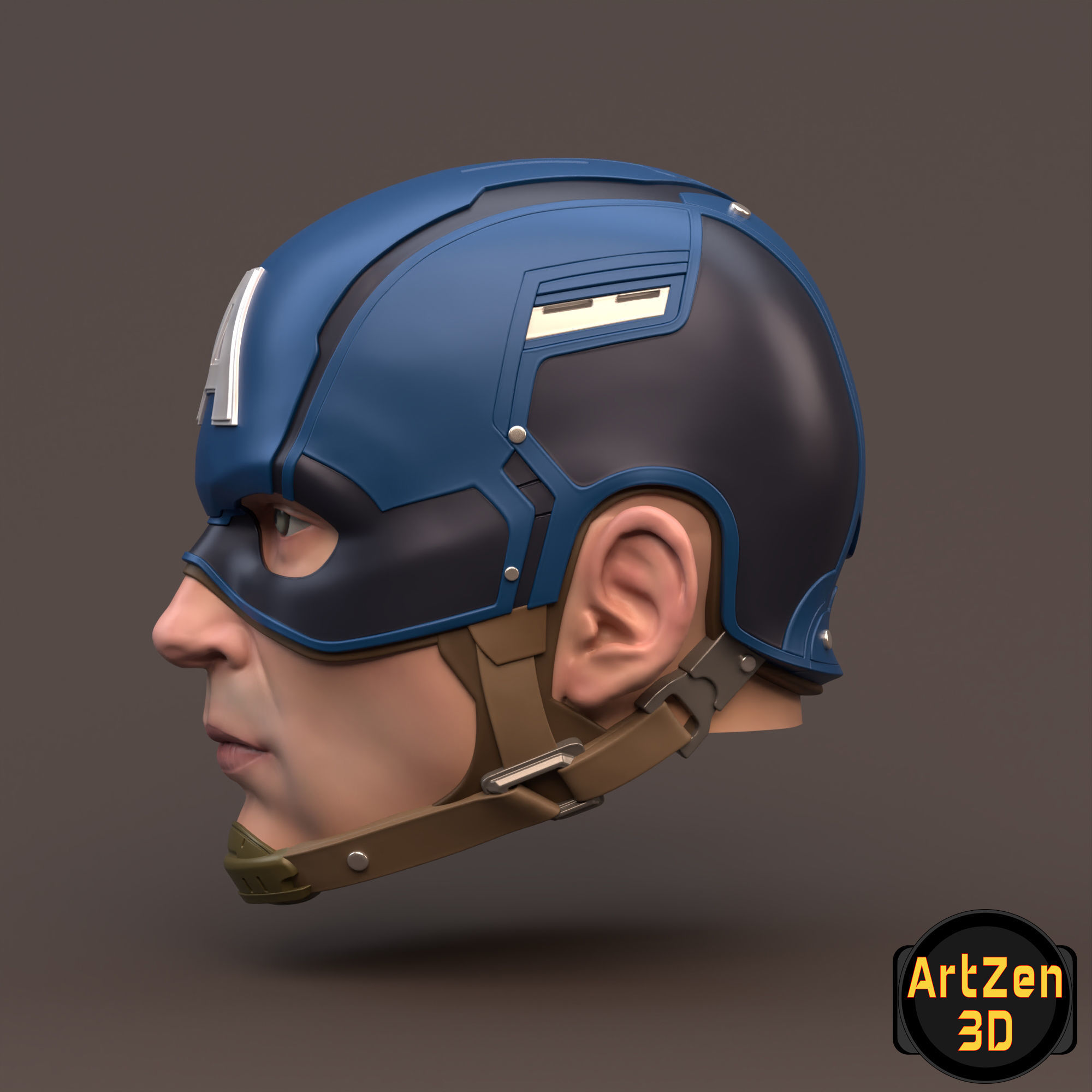 Captain America Steve Rogers 3D printable for action figures 3D print model_6