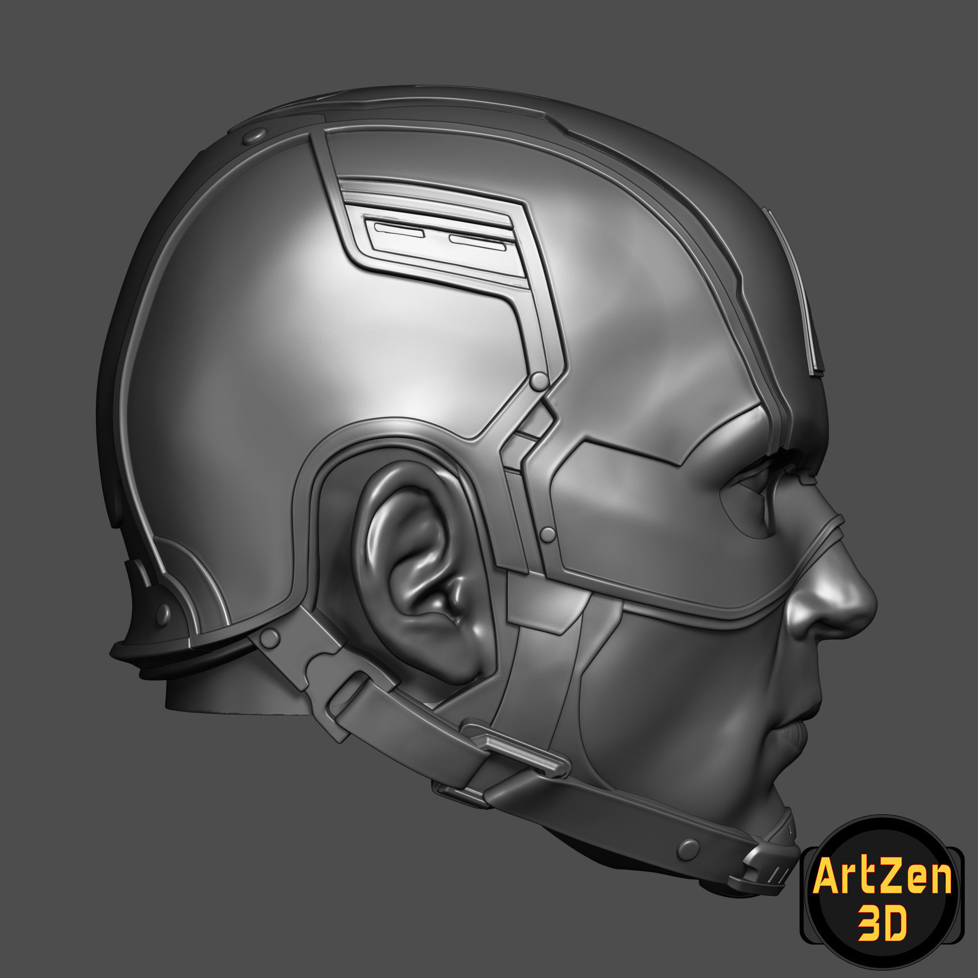 Captain America Steve Rogers 3D printable for action figures 3D print model_31