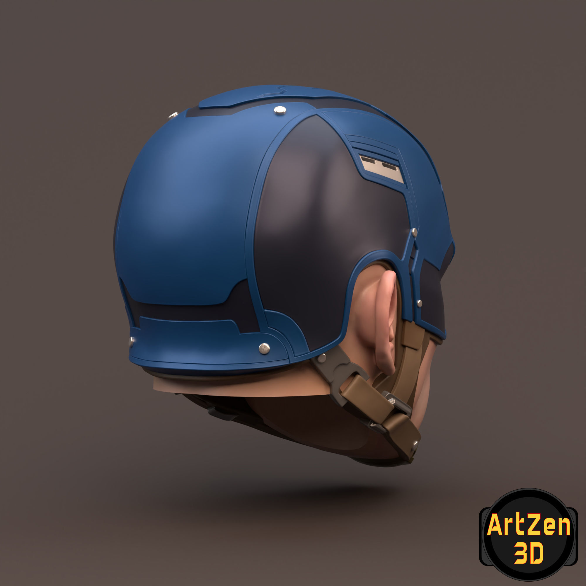 Captain America Steve Rogers 3D printable for action figures 3D print model_3