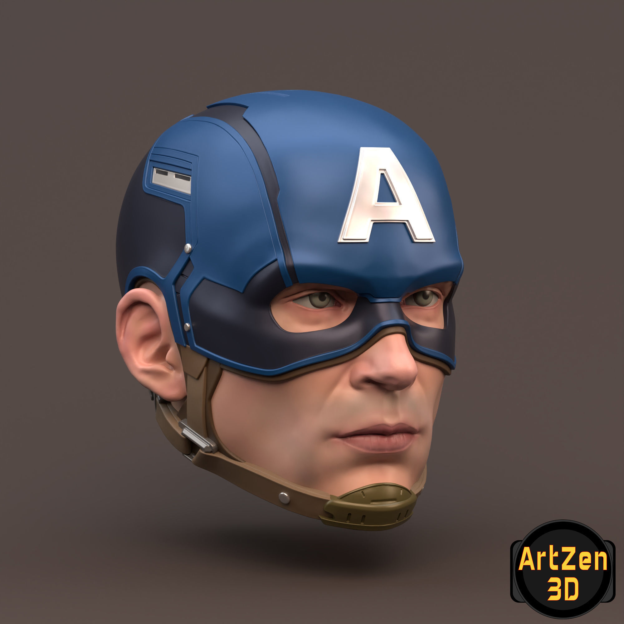 Captain America Steve Rogers 3D printable for action figures 3D print model_1
