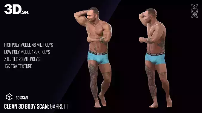 Cleaned 3D Body Scan Garrott Underwear