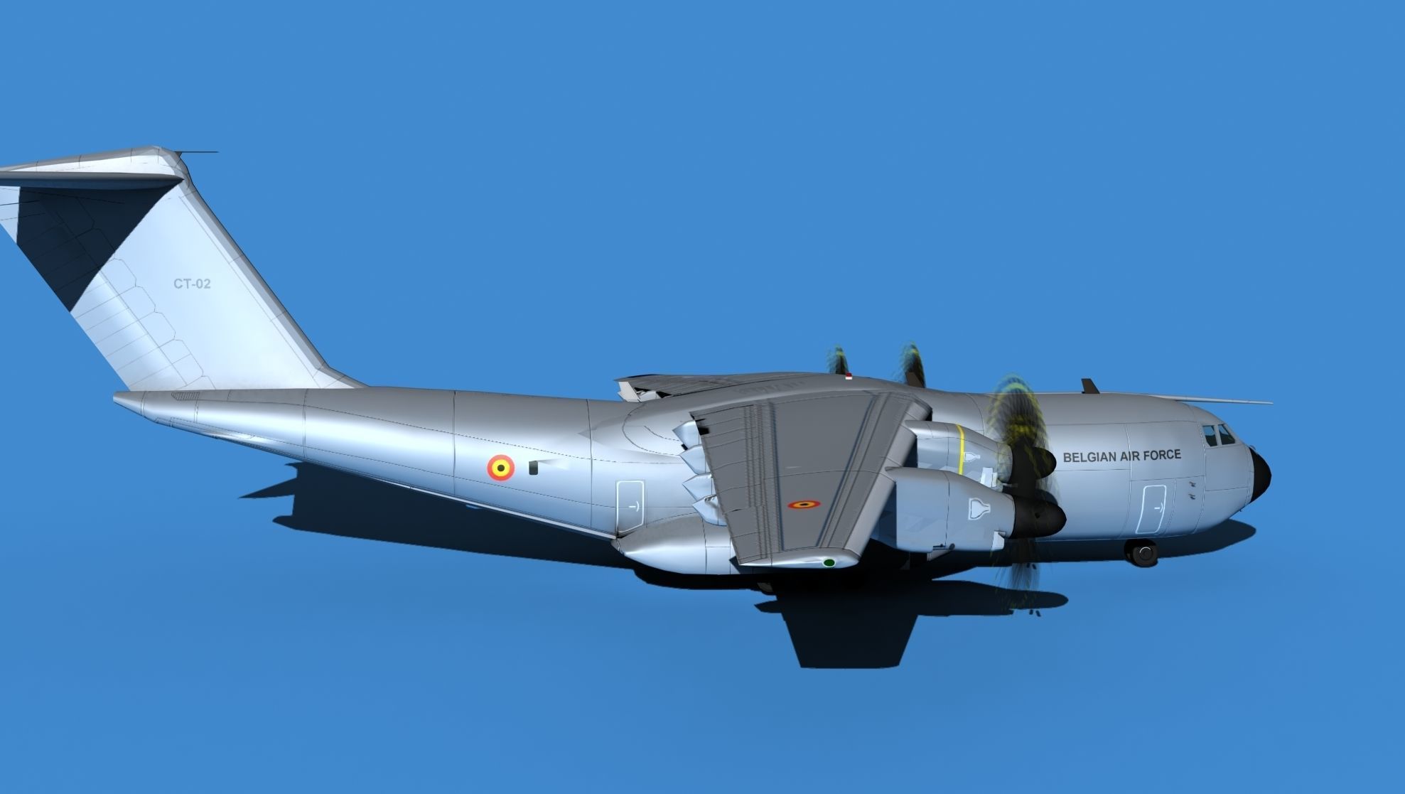 Airbus A-400M Atlas V04 Belgium 3D model_4