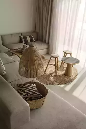 Living room Interior Scene CASA COOK RHODES Apartment 02