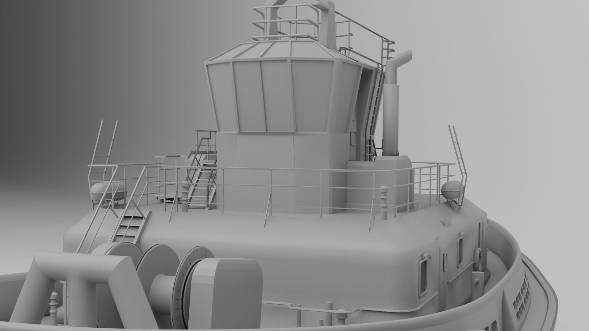 Ship Tugboat - Model Sparky 3D model_7