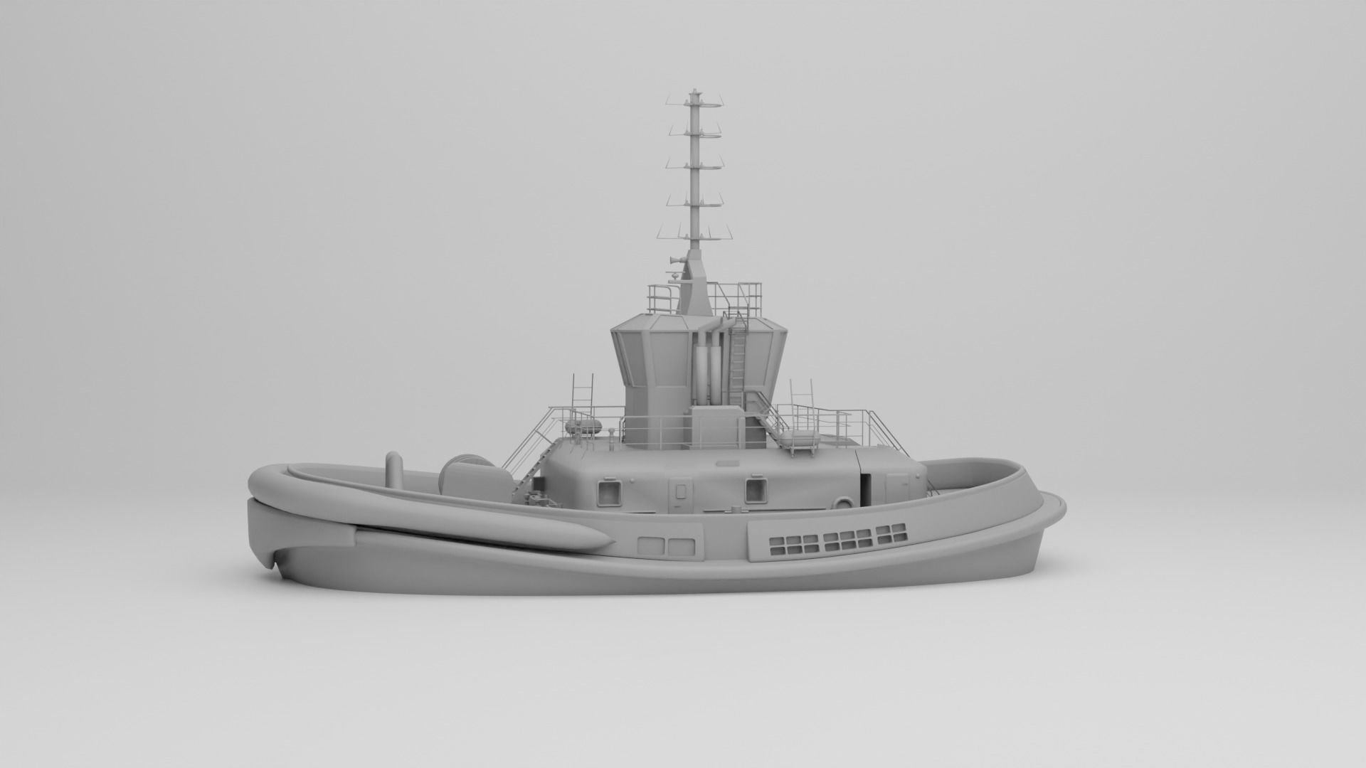 Ship Tugboat - Model Sparky 3D model_4