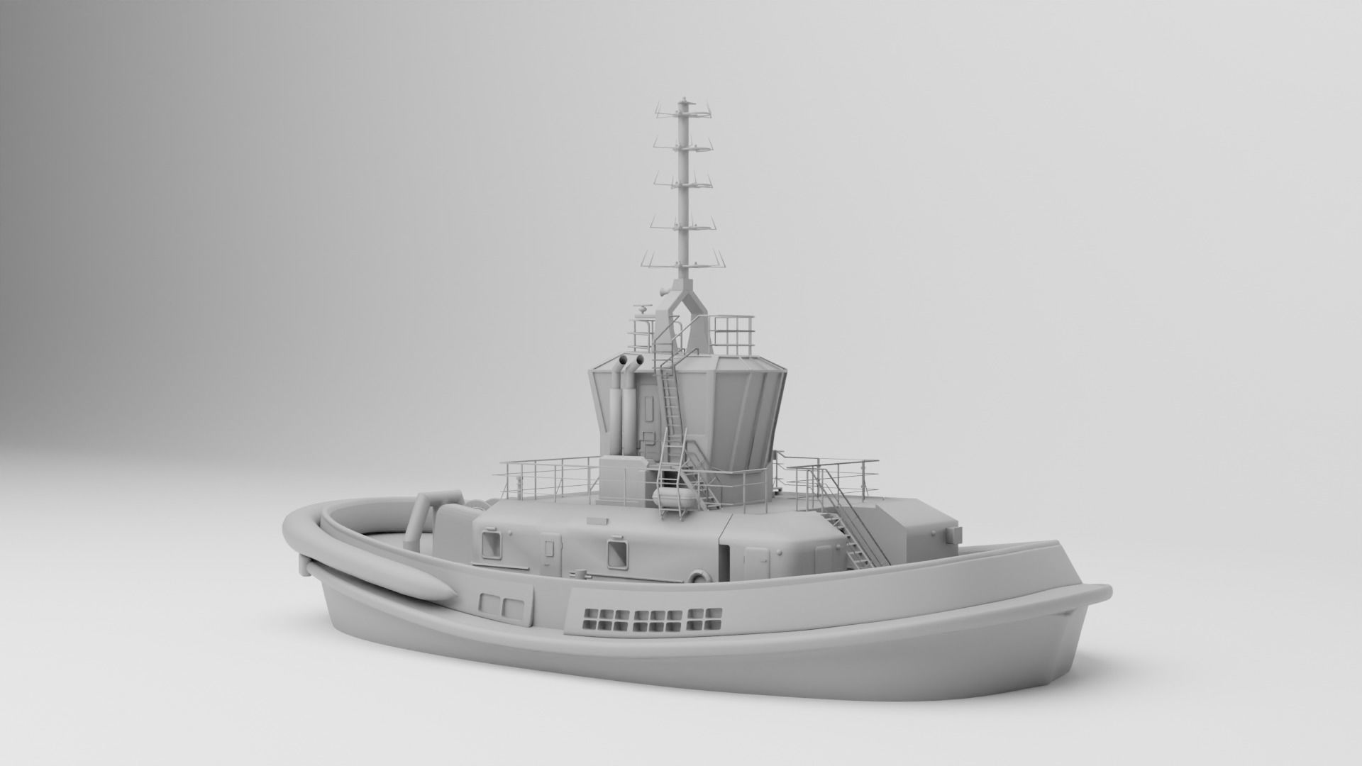 Ship Tugboat - Model Sparky 3D model_3