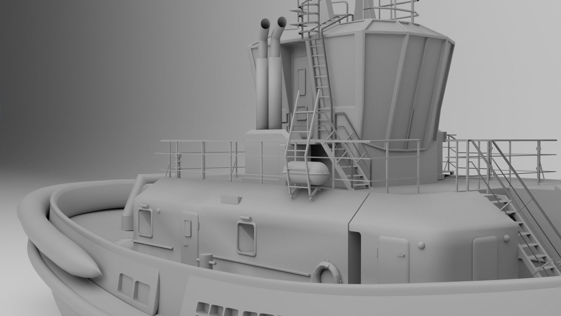 Ship Tugboat - Model Sparky 3D model_5