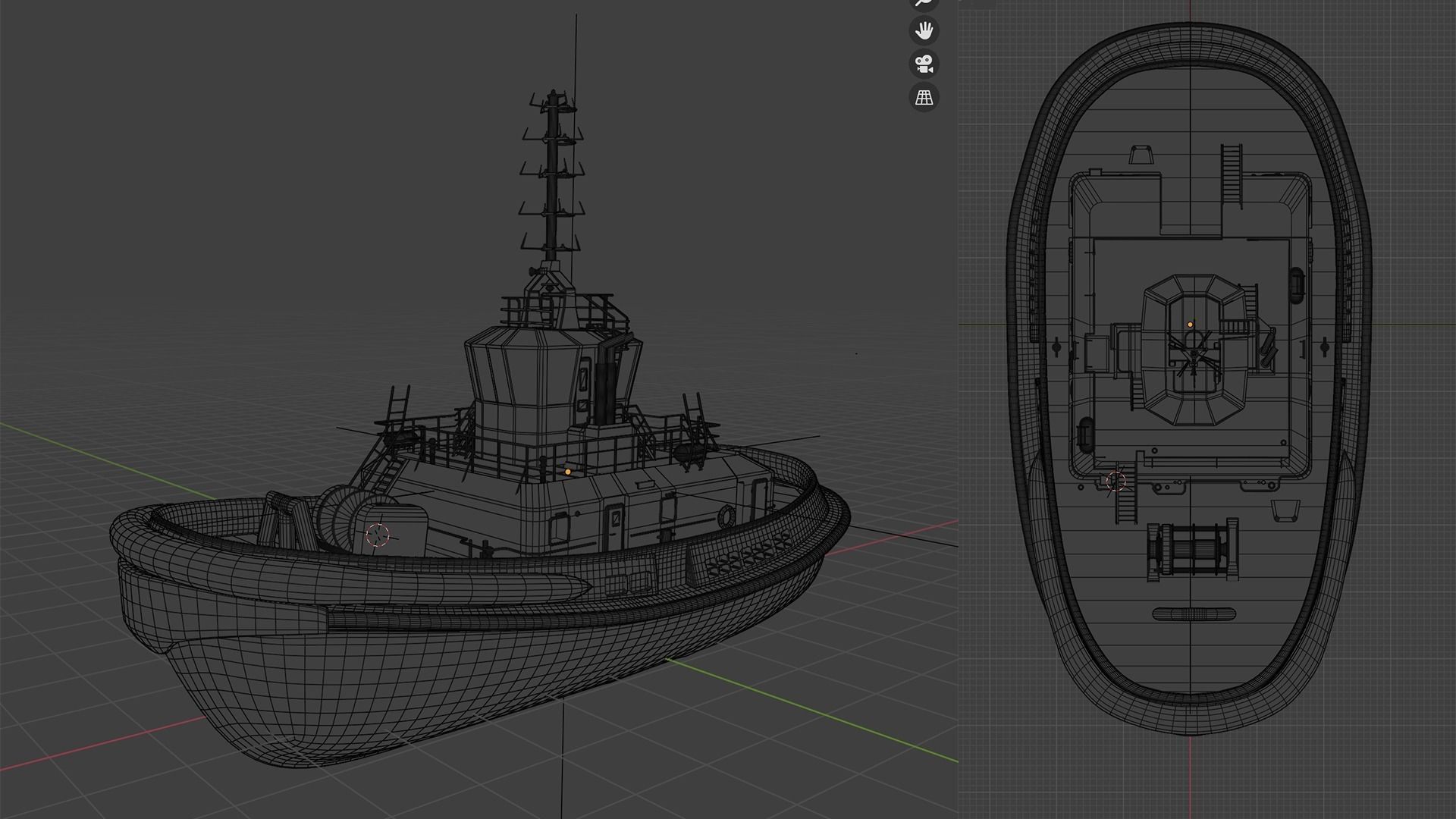 Ship Tugboat - Model Sparky 3D model_11