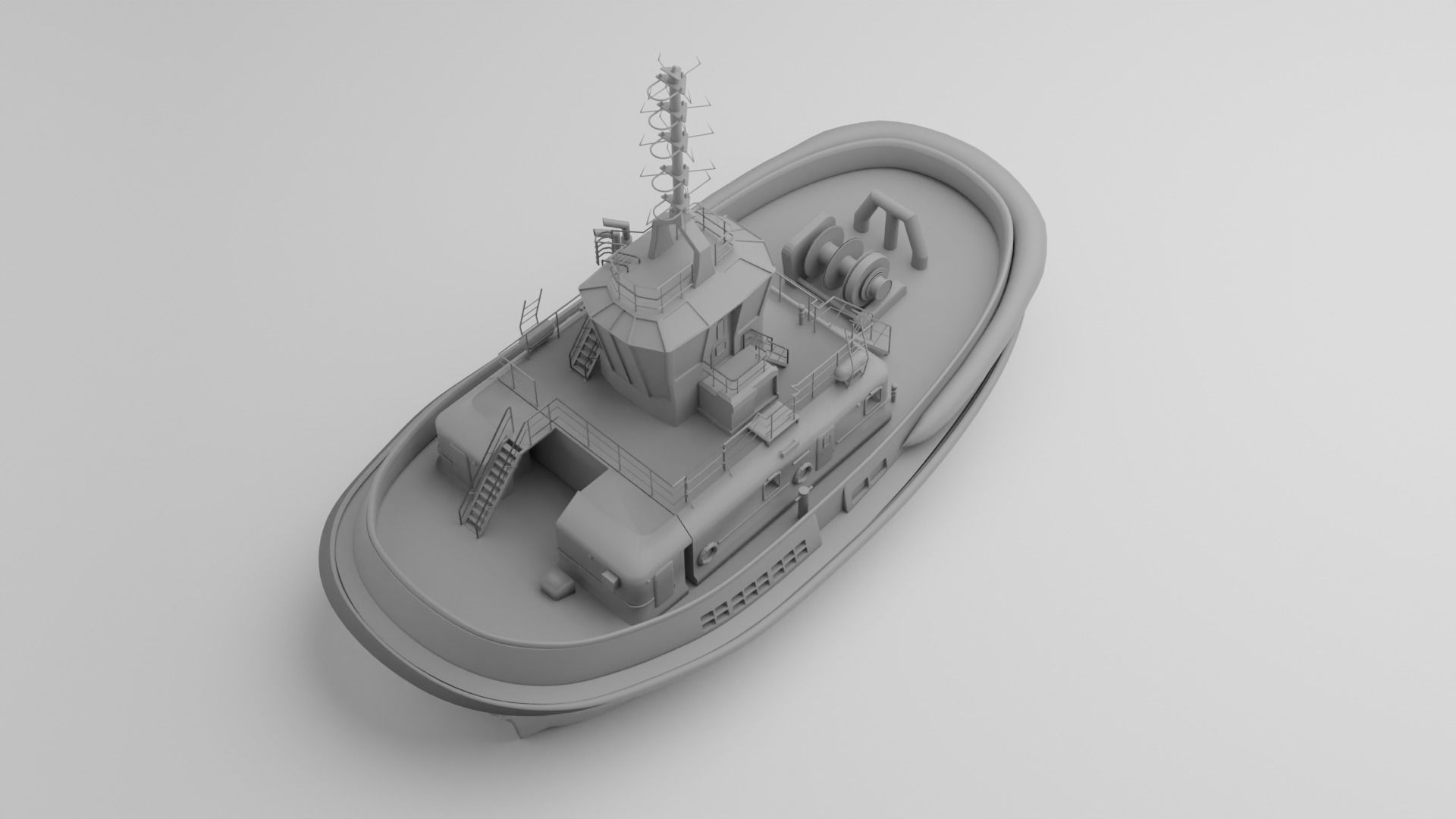 Ship Tugboat - Model Sparky 3D model_10