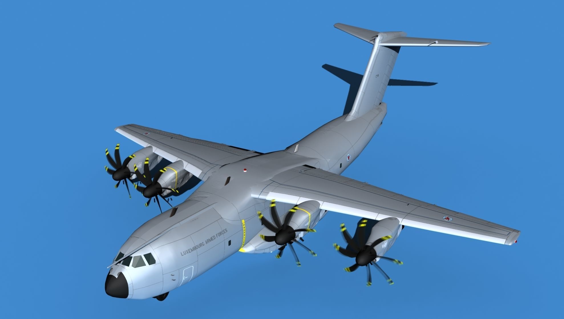 Airbus A-400M Atlas V07 Luxembourg 3D model_10
