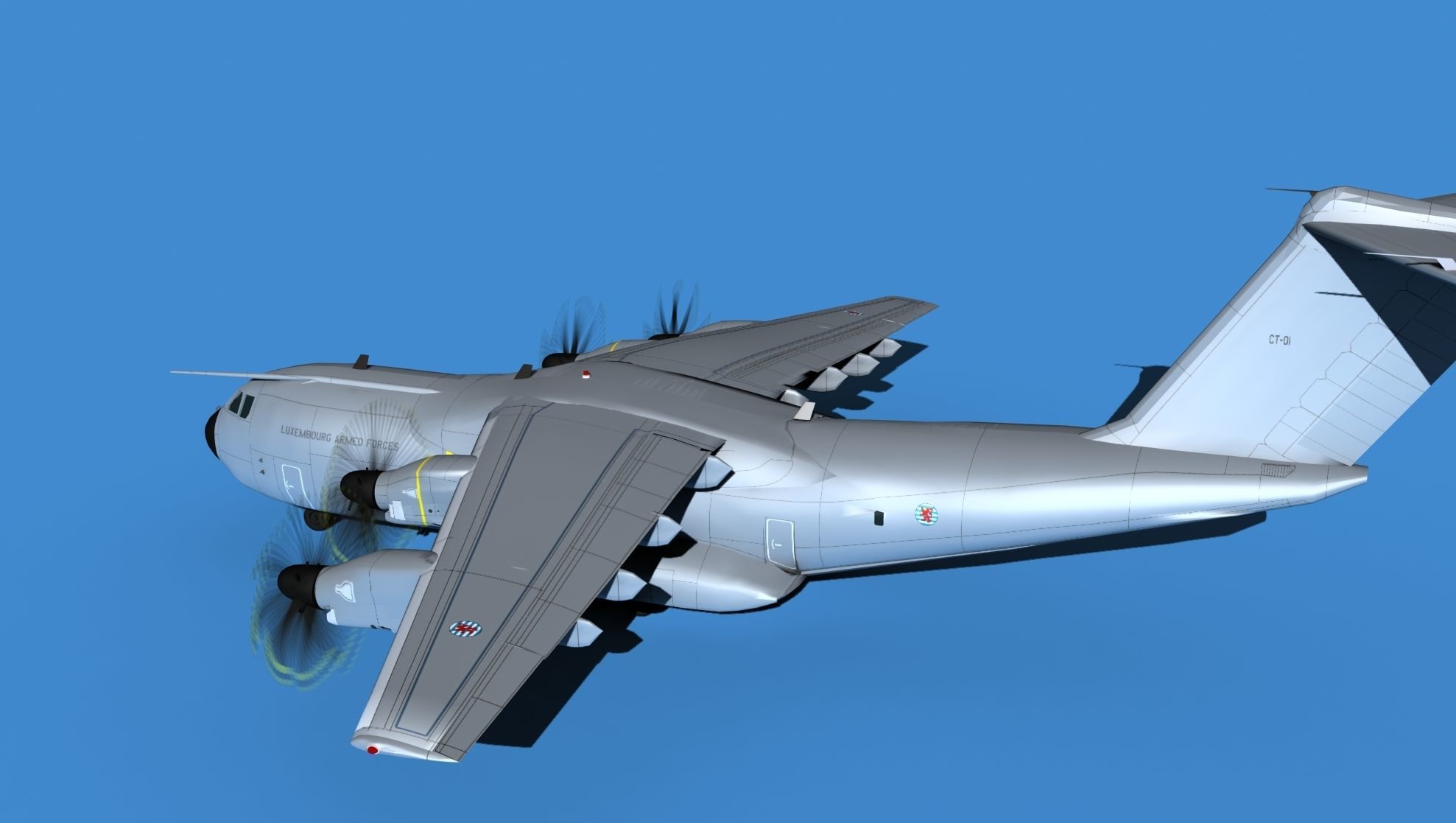 Airbus A-400M Atlas V07 Luxembourg 3D model_8
