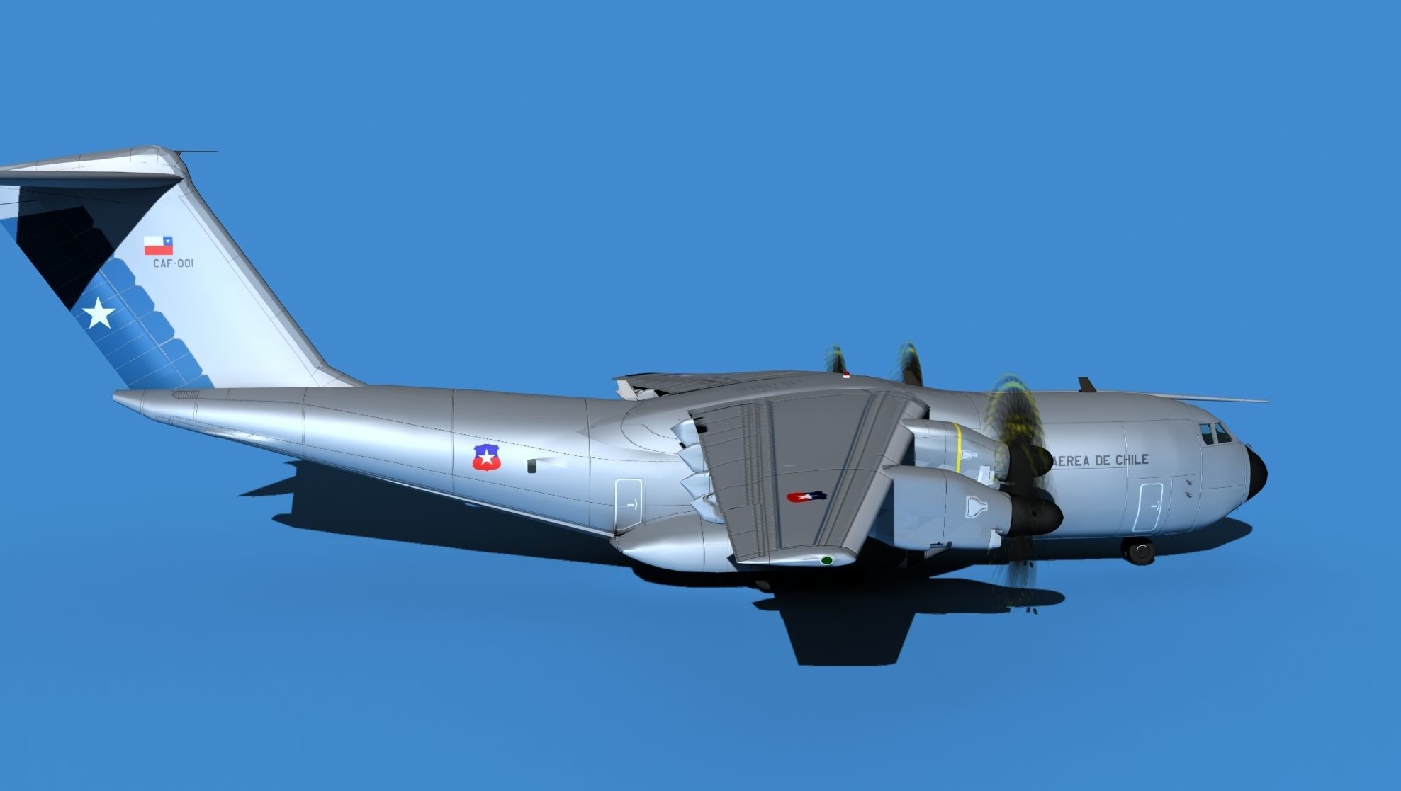 Airbus A-400M Atlas V08 Chile 3D model_4