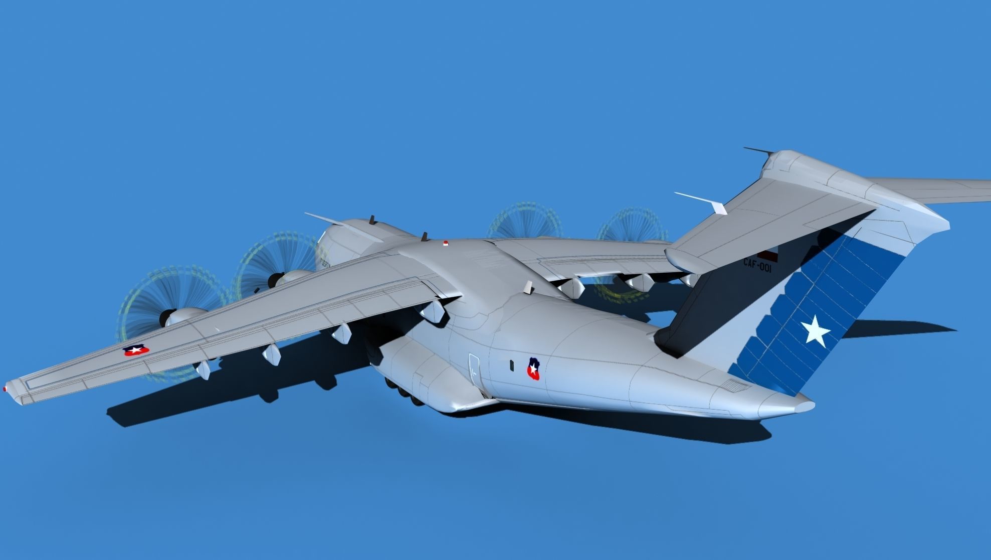 Airbus A-400M Atlas V08 Chile 3D model_7
