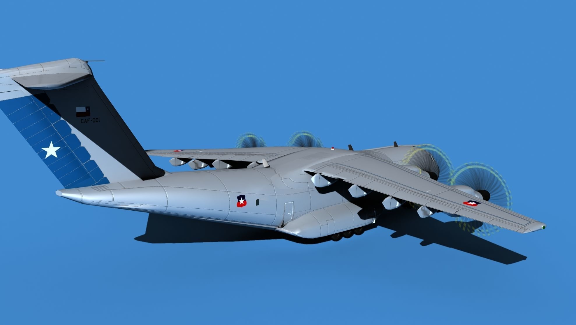 Airbus A-400M Atlas V08 Chile 3D model_5