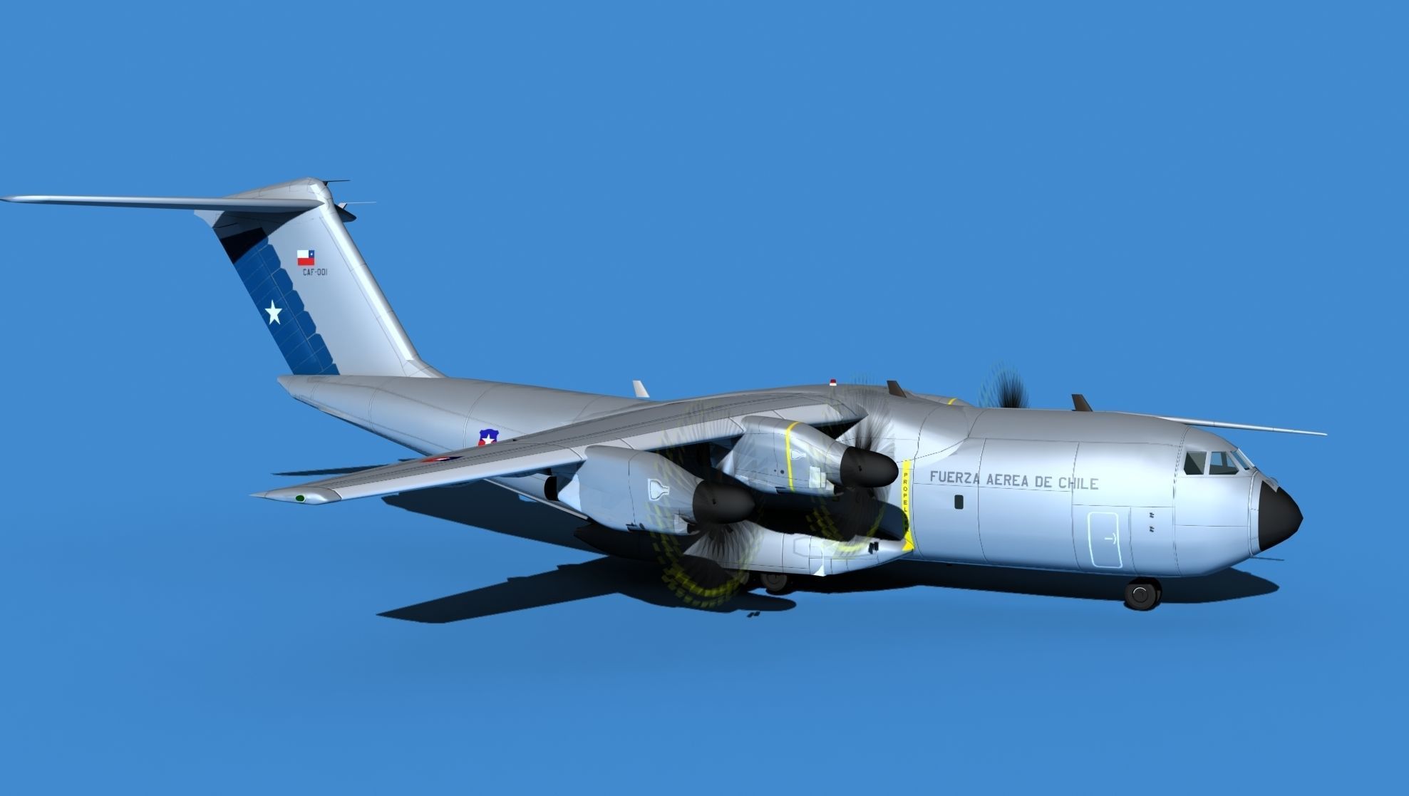 Airbus A-400M Atlas V08 Chile 3D model_3