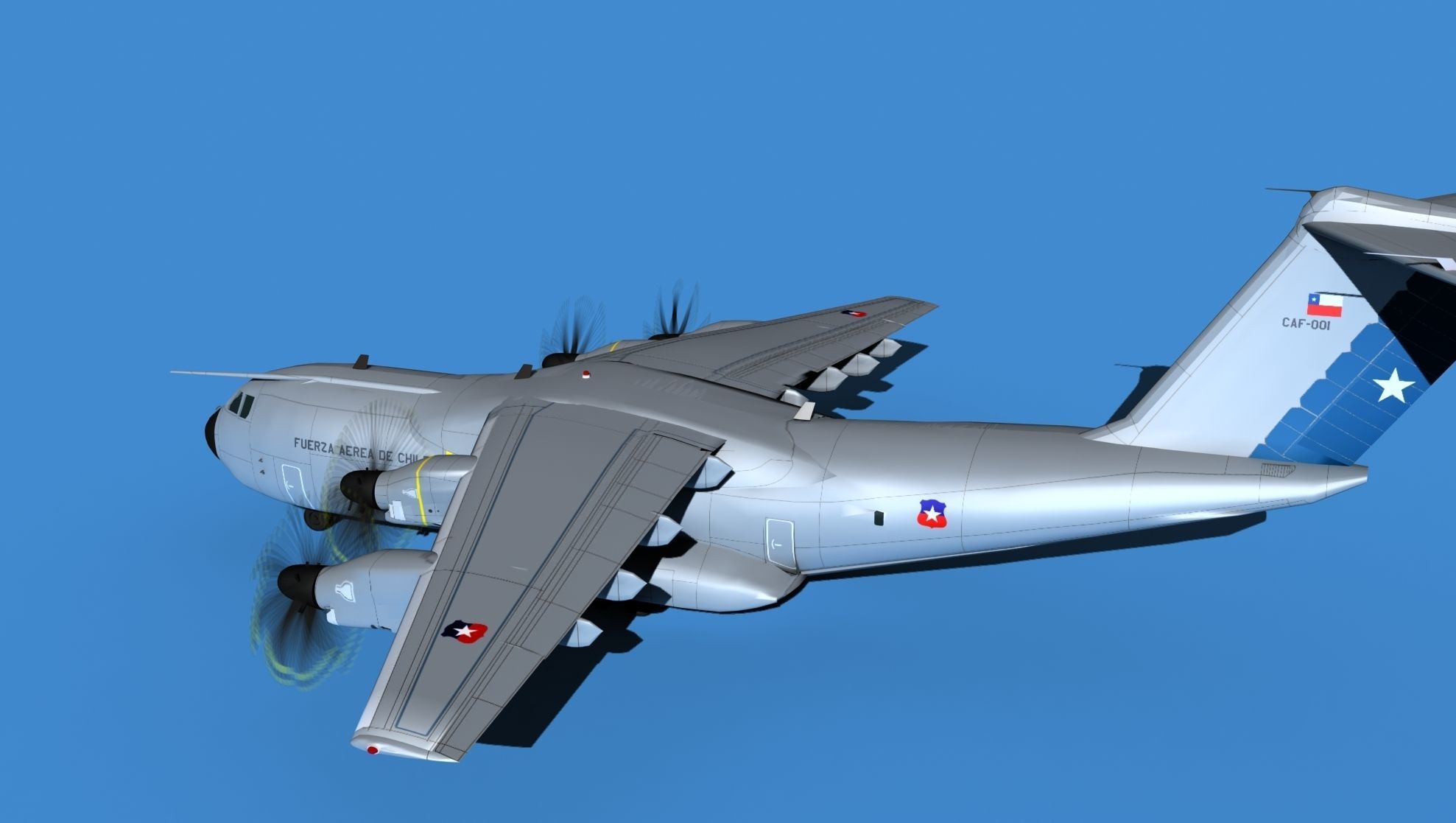 Airbus A-400M Atlas V08 Chile 3D model_8