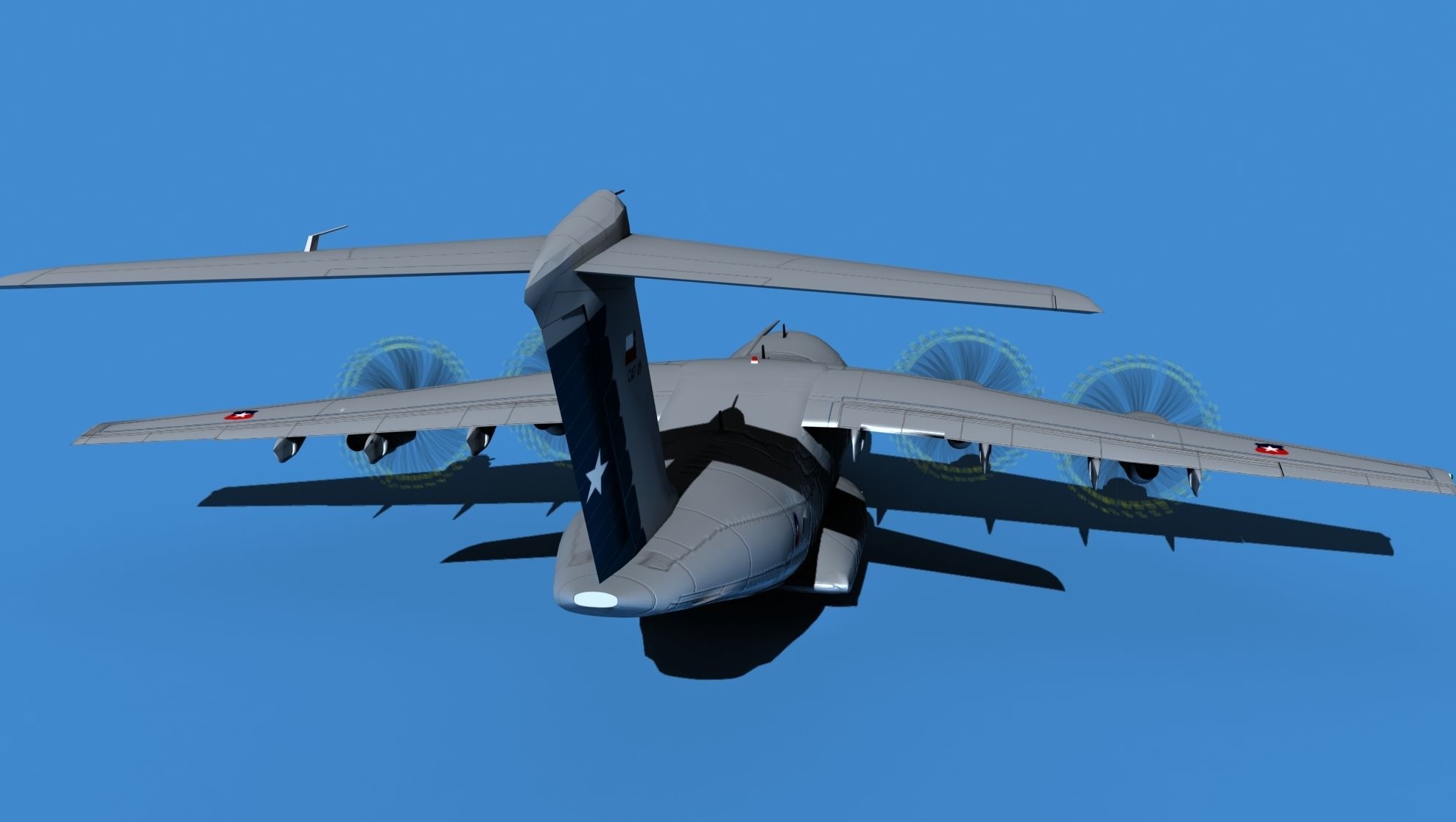 Airbus A-400M Atlas V08 Chile 3D model_6
