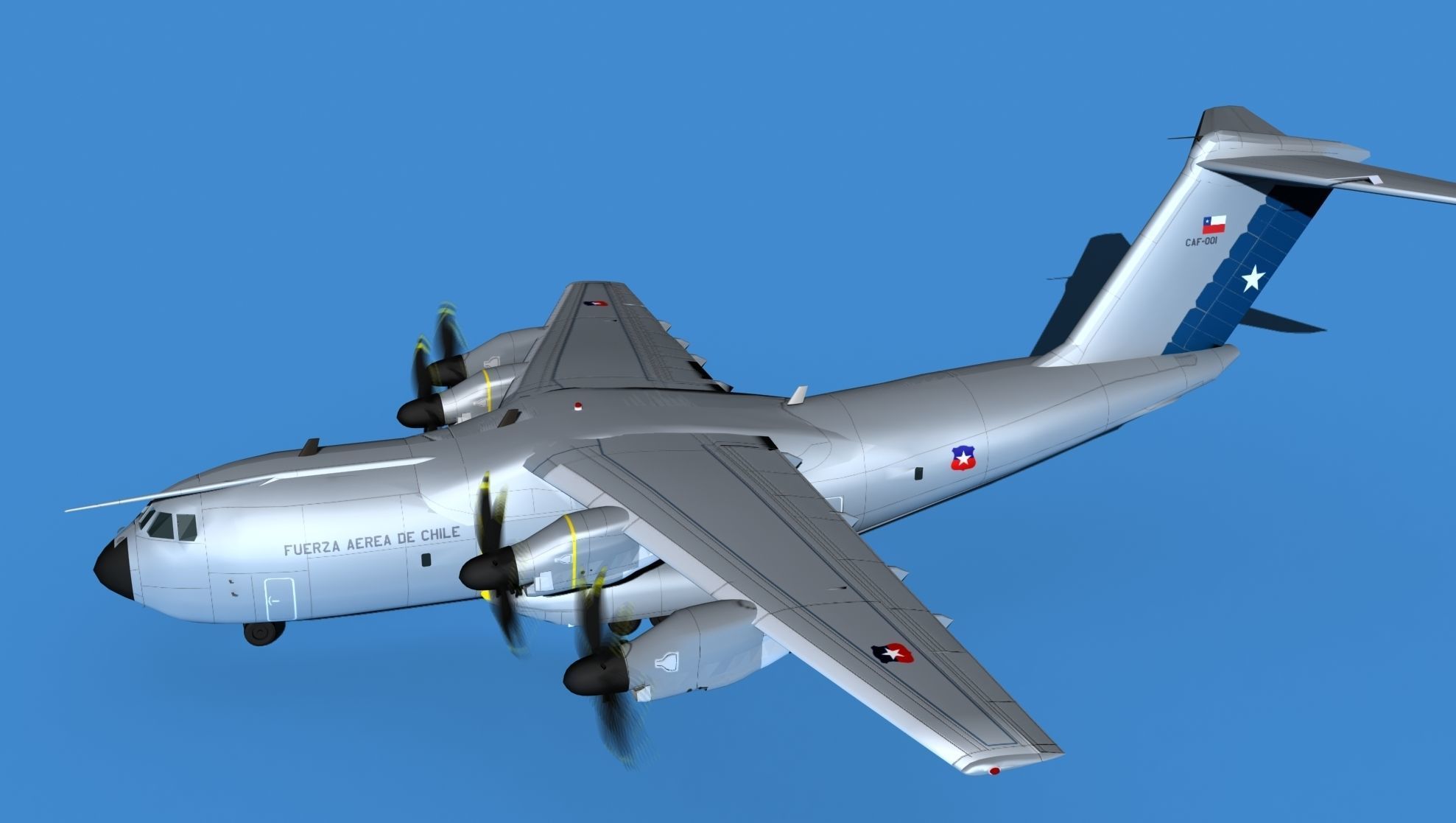 Airbus A-400M Atlas V08 Chile 3D model_9