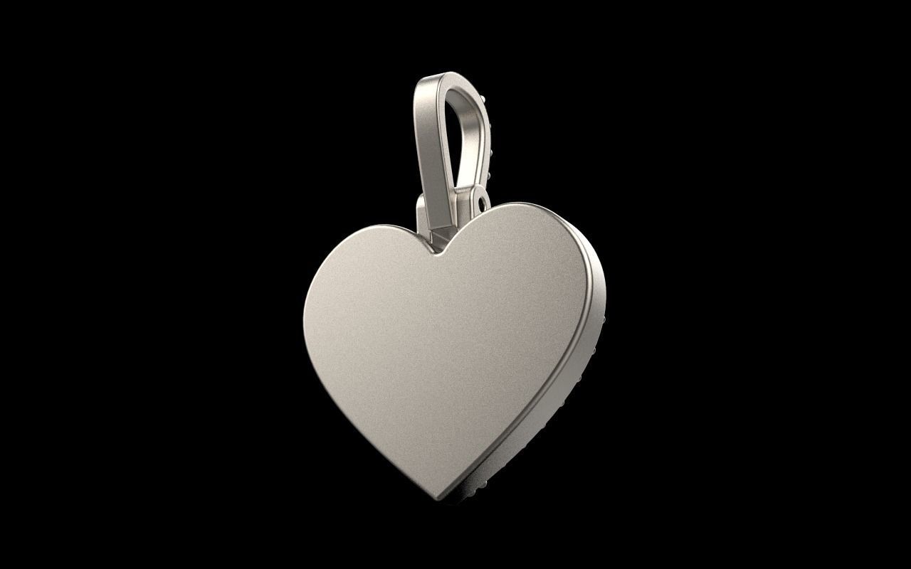 Broken heart pendant model 620 3D print model_33
