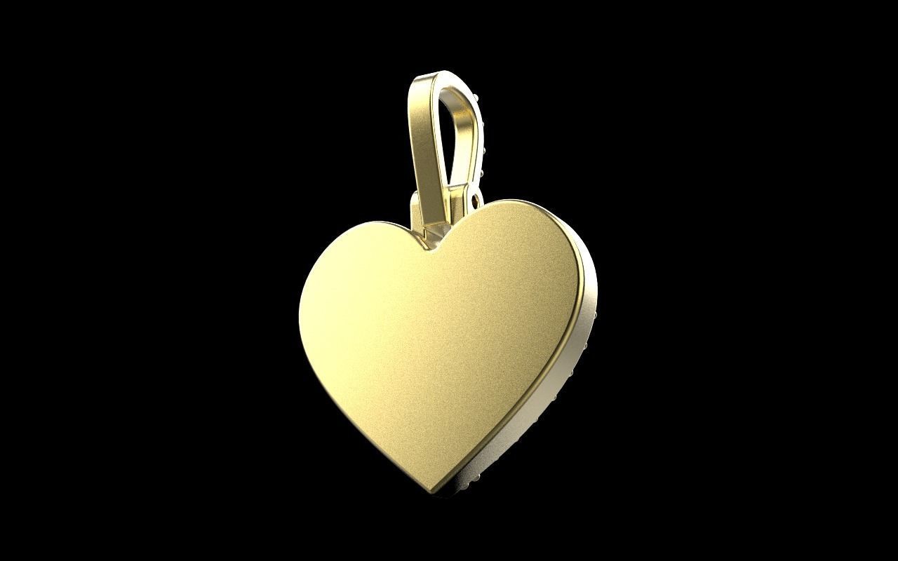 Broken heart pendant model 620 3D print model_32