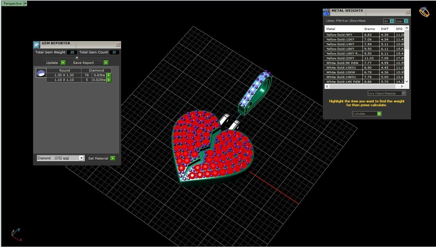 Broken heart pendant model 620 3D print model_5