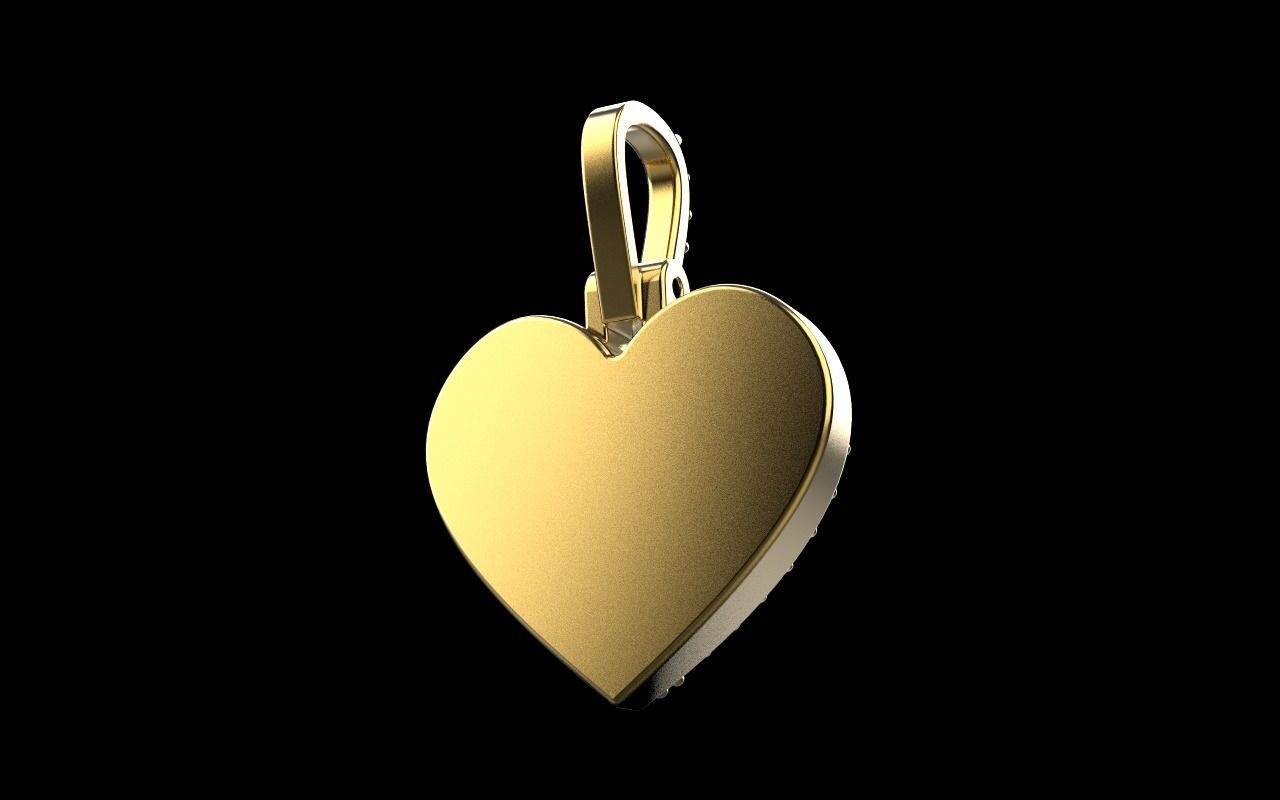 Broken heart pendant model 620 3D print model_37