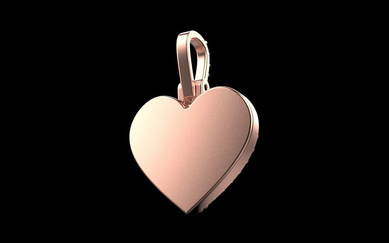 Broken heart pendant model 620 3D print model_34