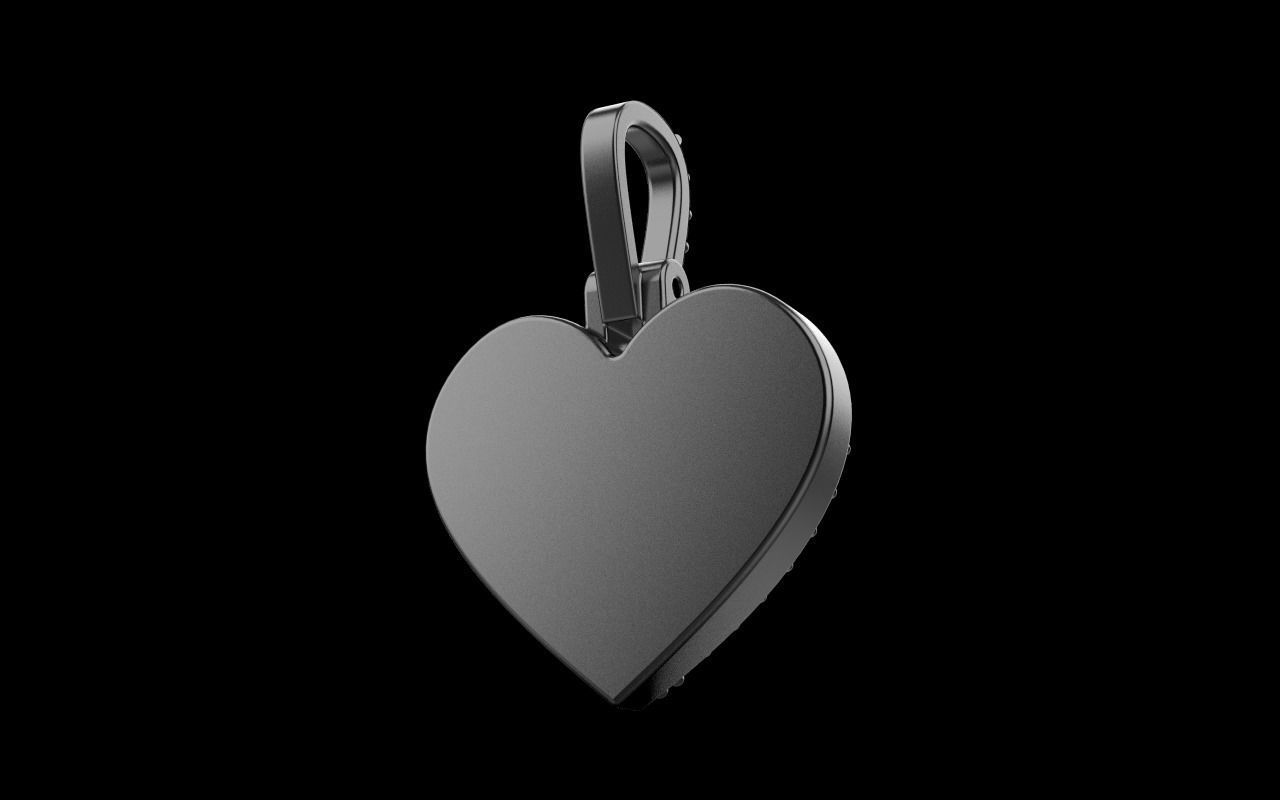 Broken heart pendant model 620 3D print model_35
