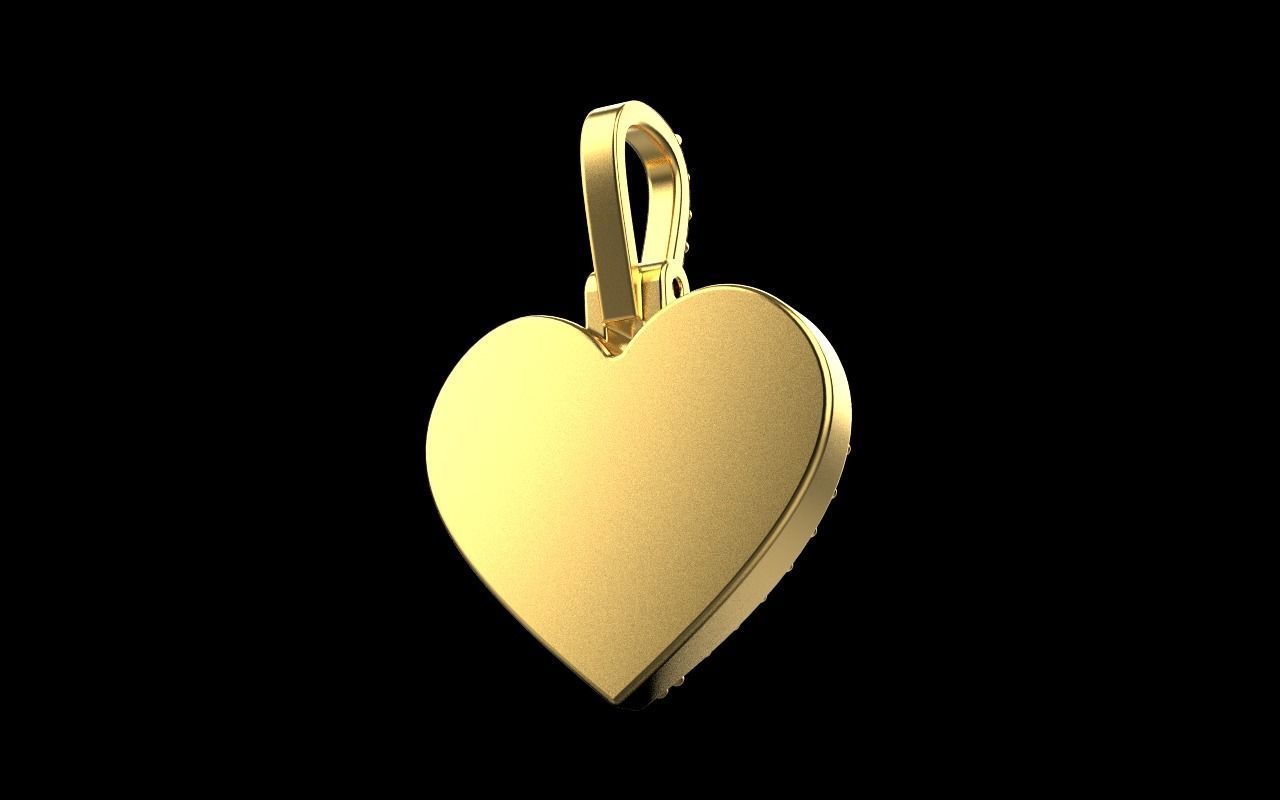 Broken heart pendant model 620 3D print model_31