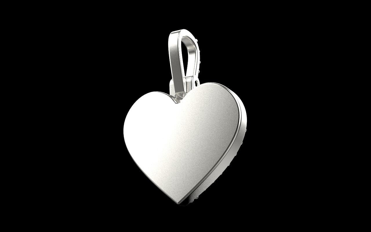 Broken heart pendant model 620 3D print model_36