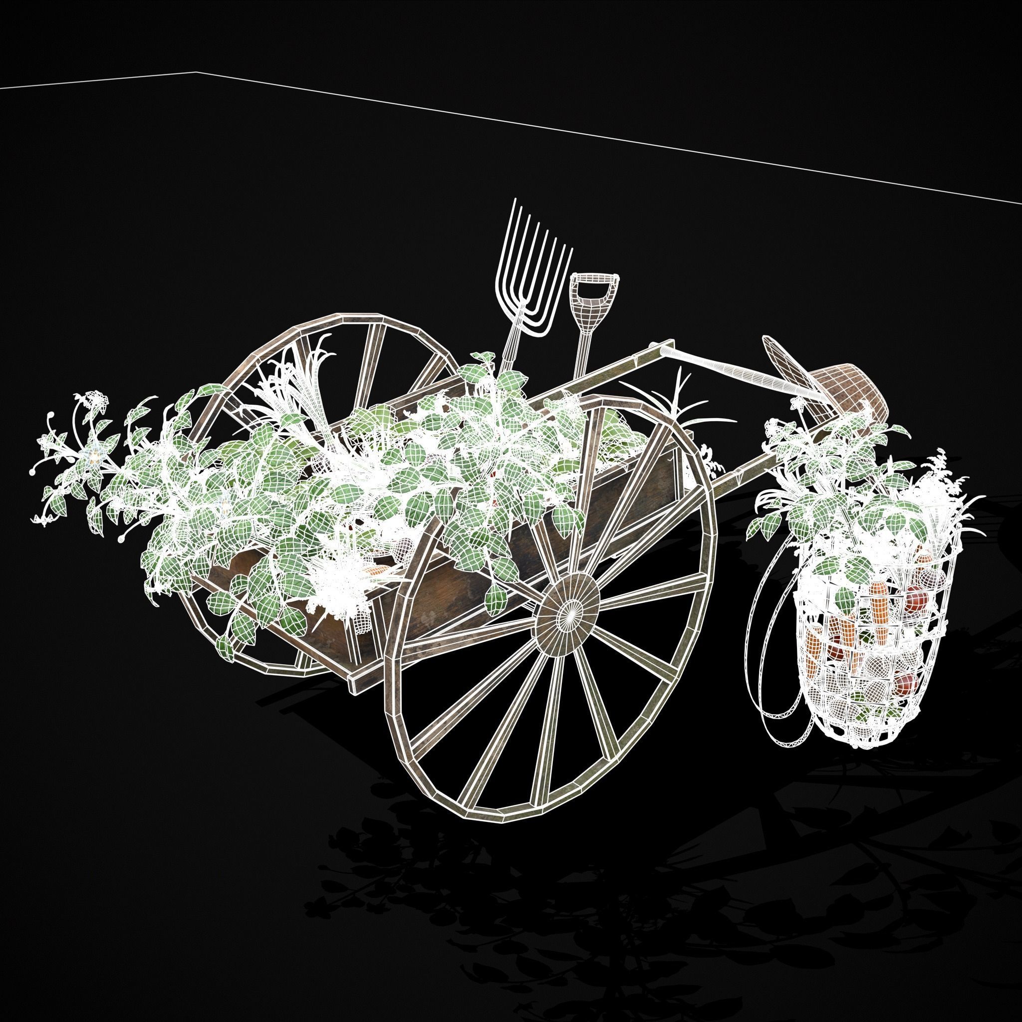 Crops and Wheelbarrow 3D Model Collection_29