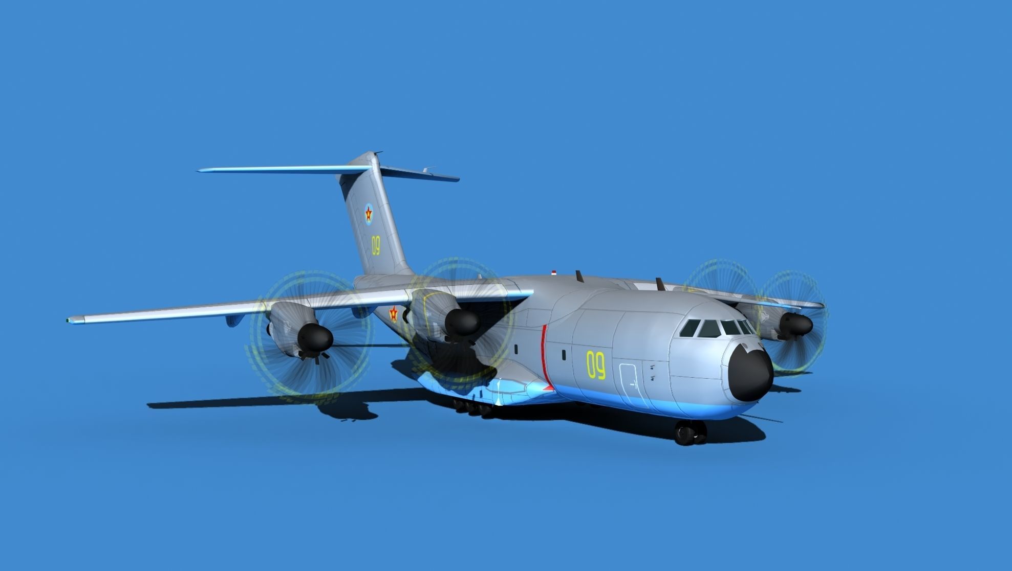 Airbus A-400M Atlas V09 Kazakhstan 3D model_2
