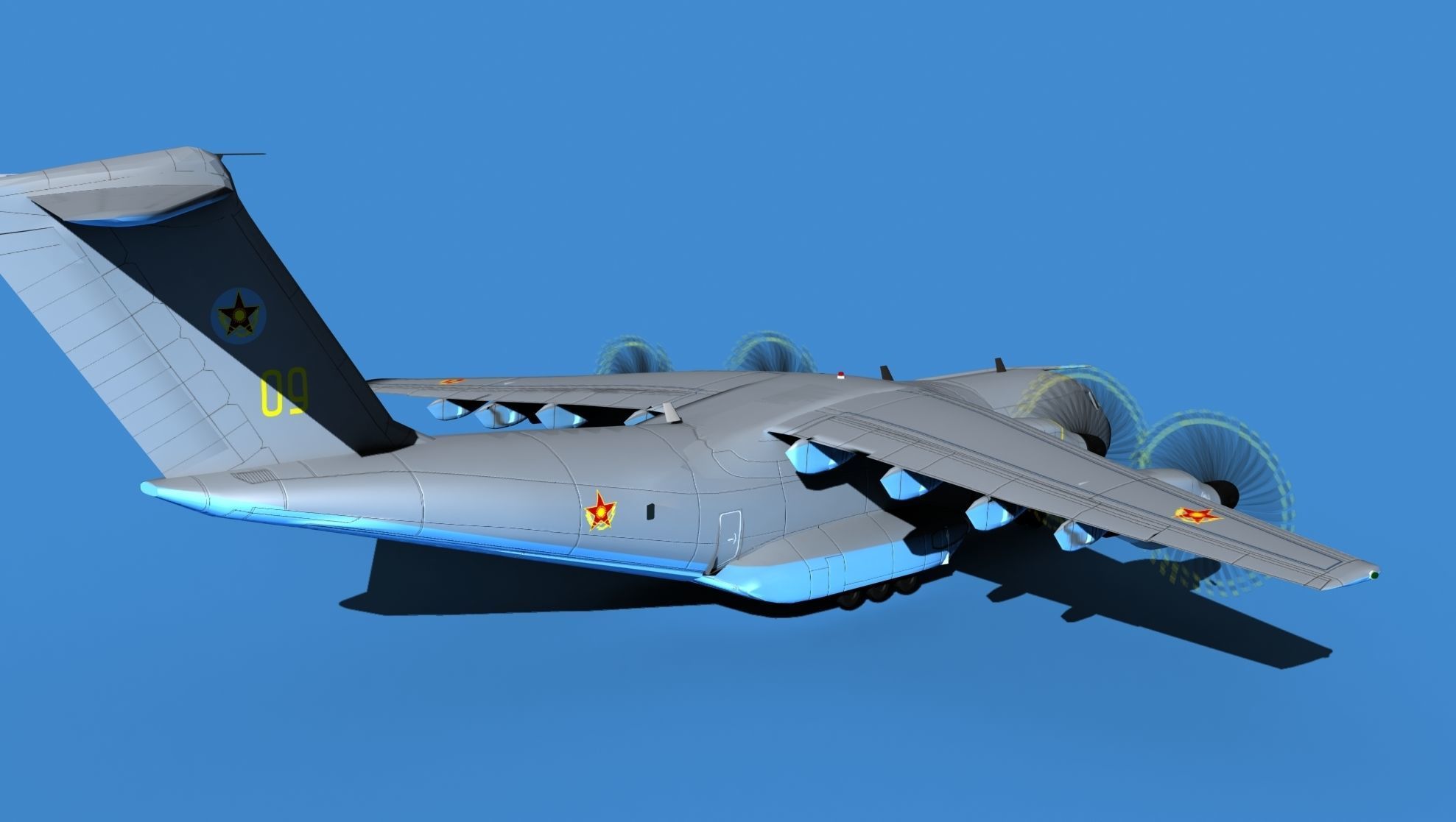 Airbus A-400M Atlas V09 Kazakhstan 3D model_5