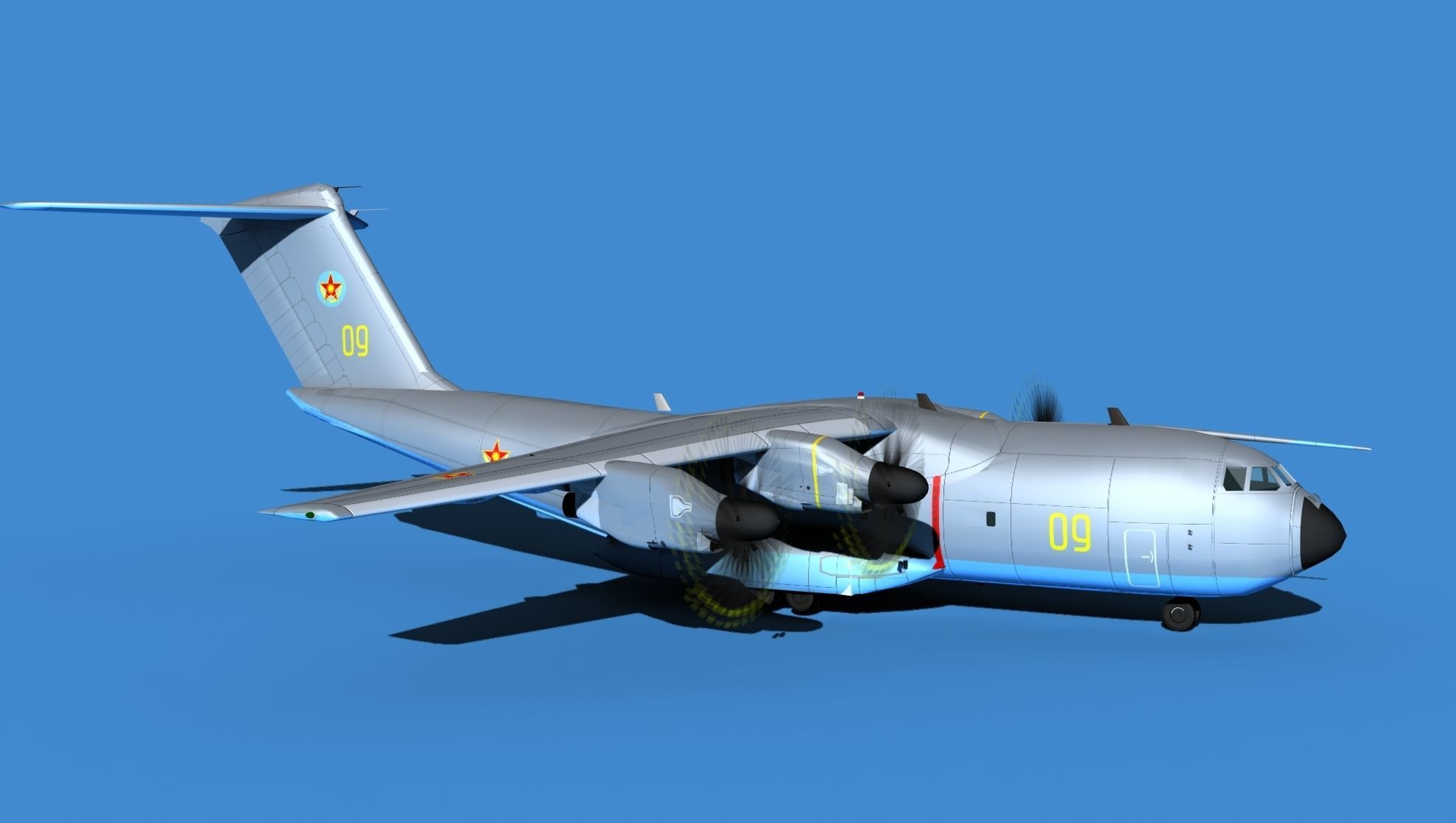 Airbus A-400M Atlas V09 Kazakhstan 3D model_3