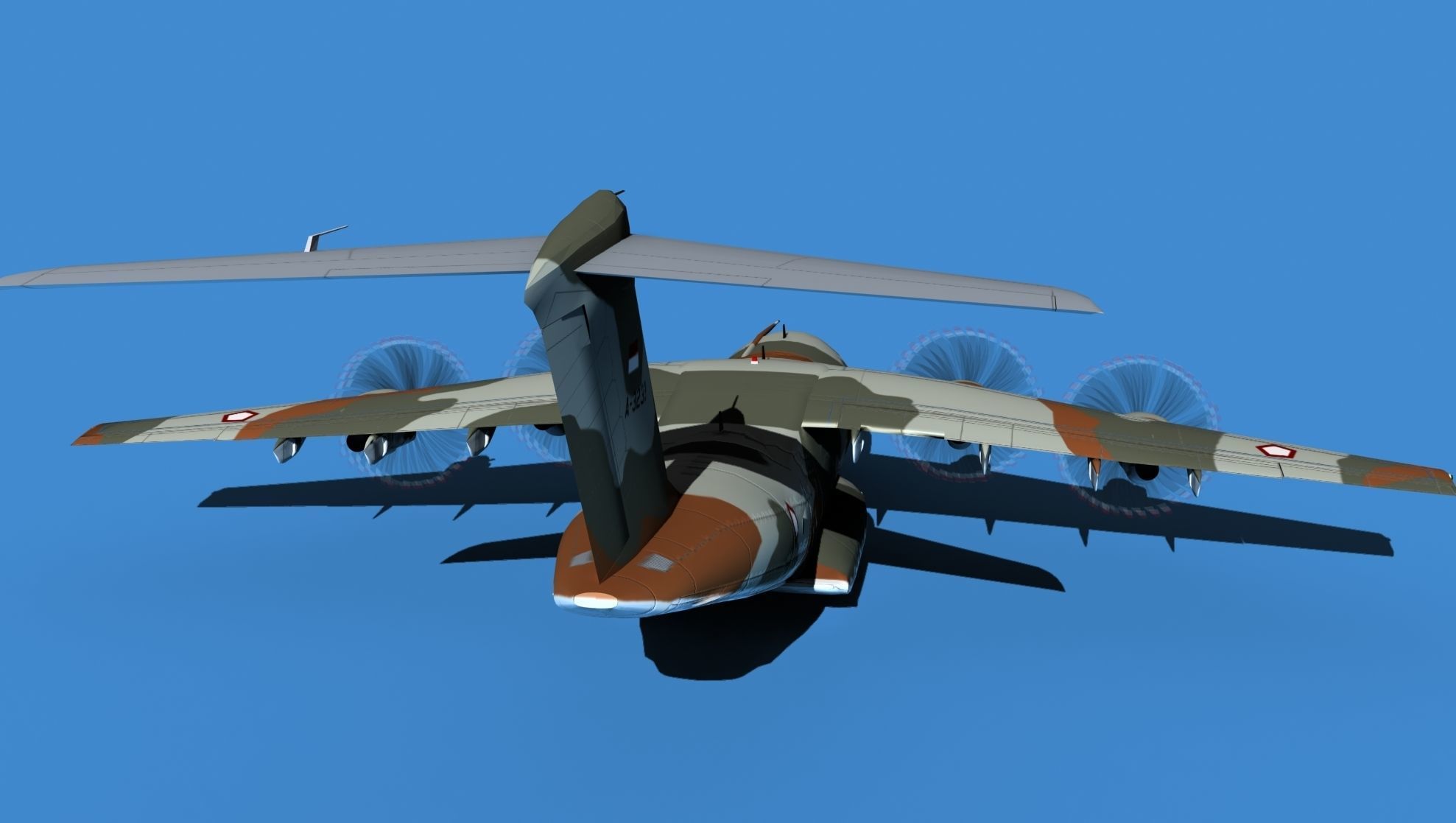 Airbus A-400M Atlas V10 Indonesia 3D model_6