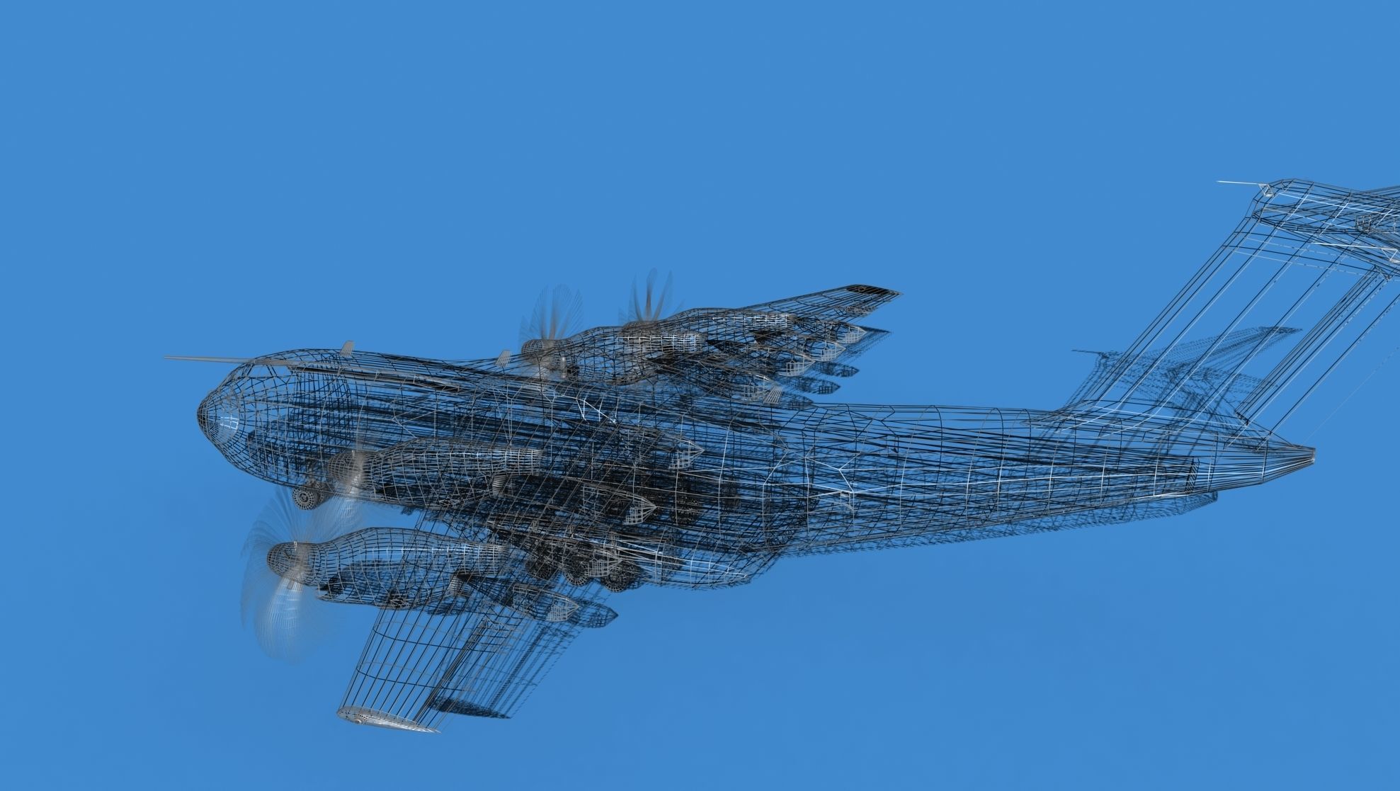 Airbus A-400M Atlas V10 Indonesia 3D model_15