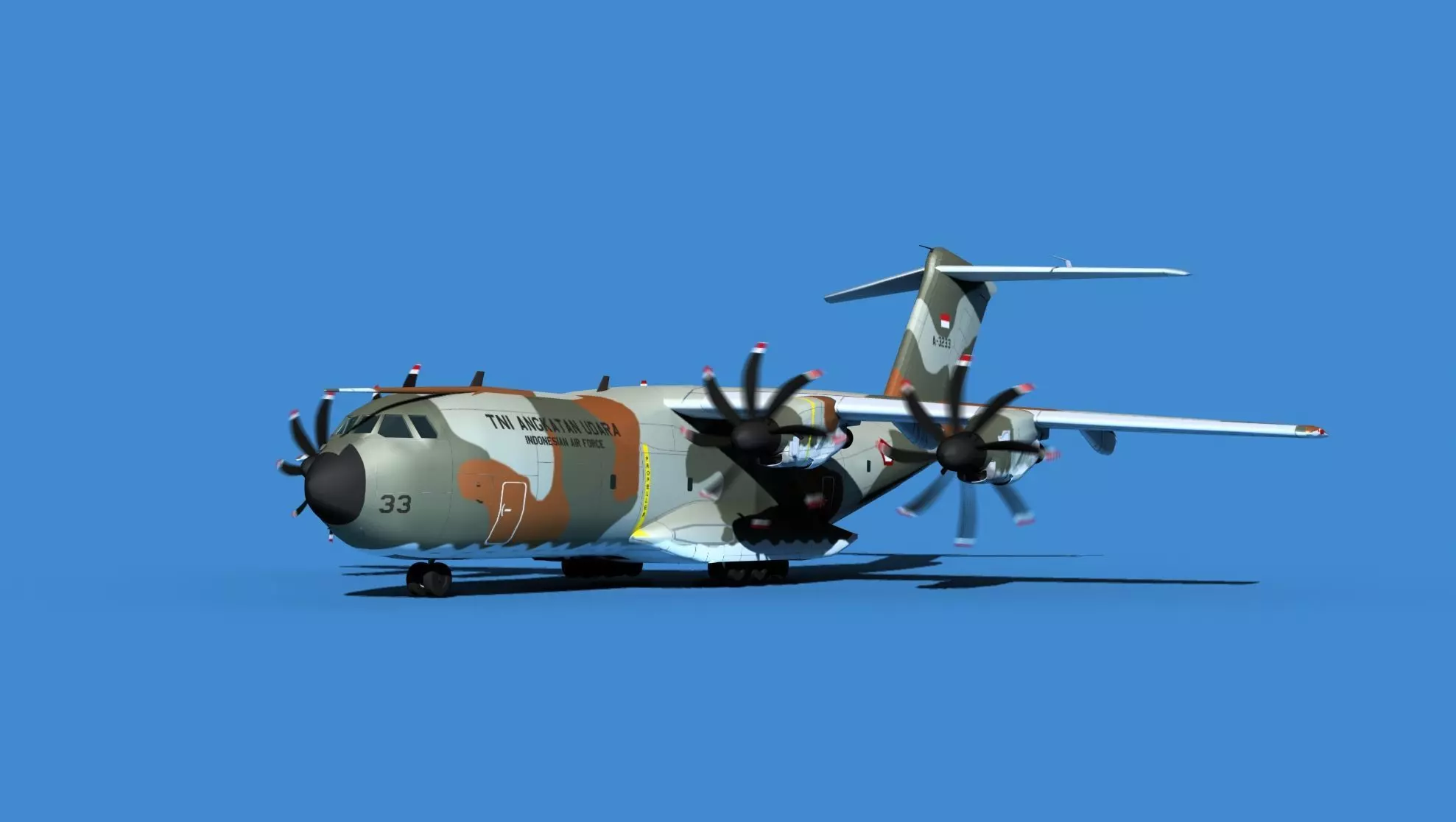 Airbus A-400M Atlas V10 Indonesia 3D model_0
