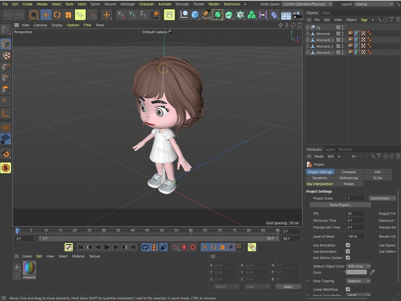 Characters kids Low-poly 3D model_19