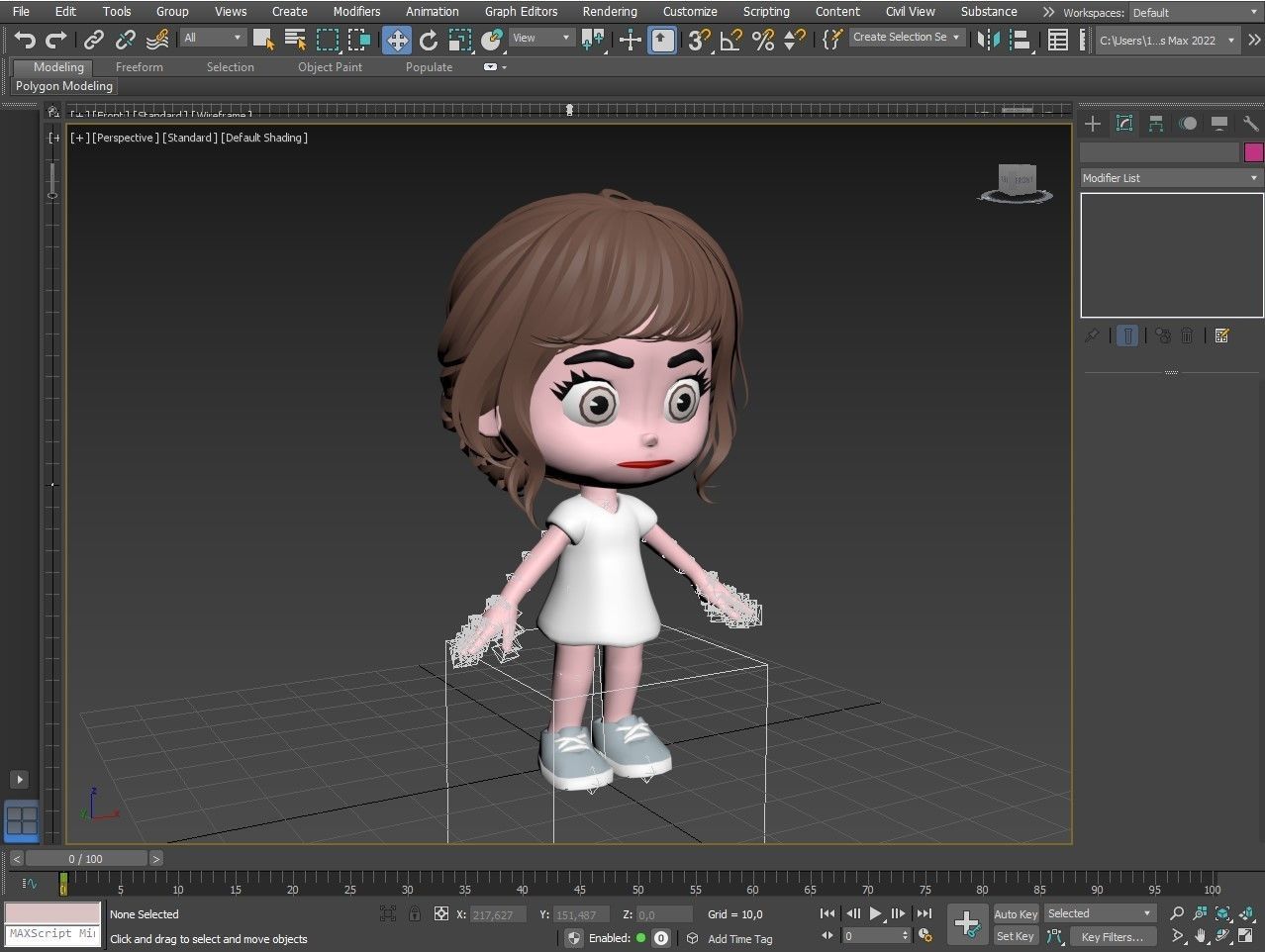 Characters kids Low-poly 3D model_17