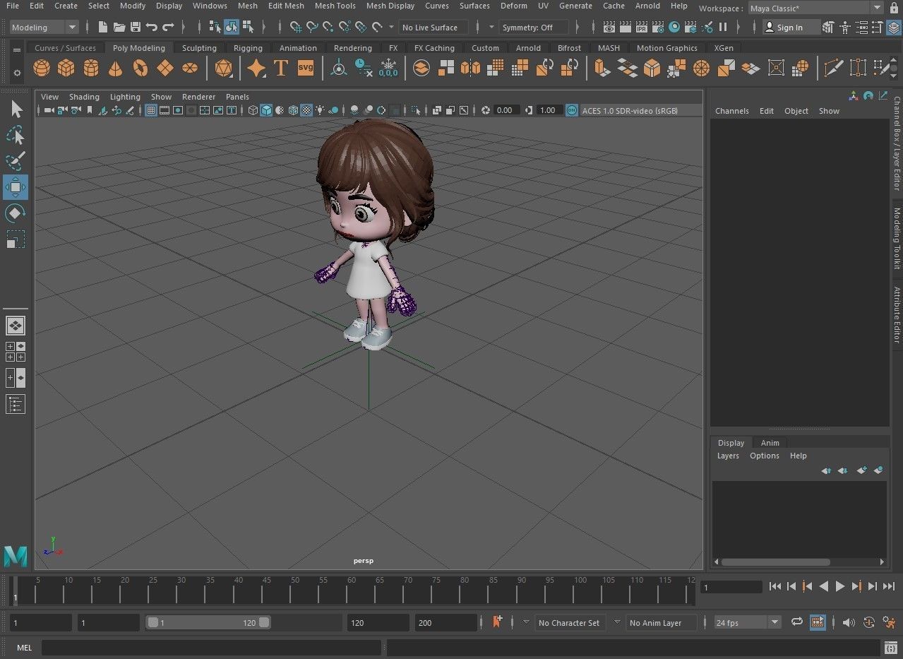 Characters kids Low-poly 3D model_18