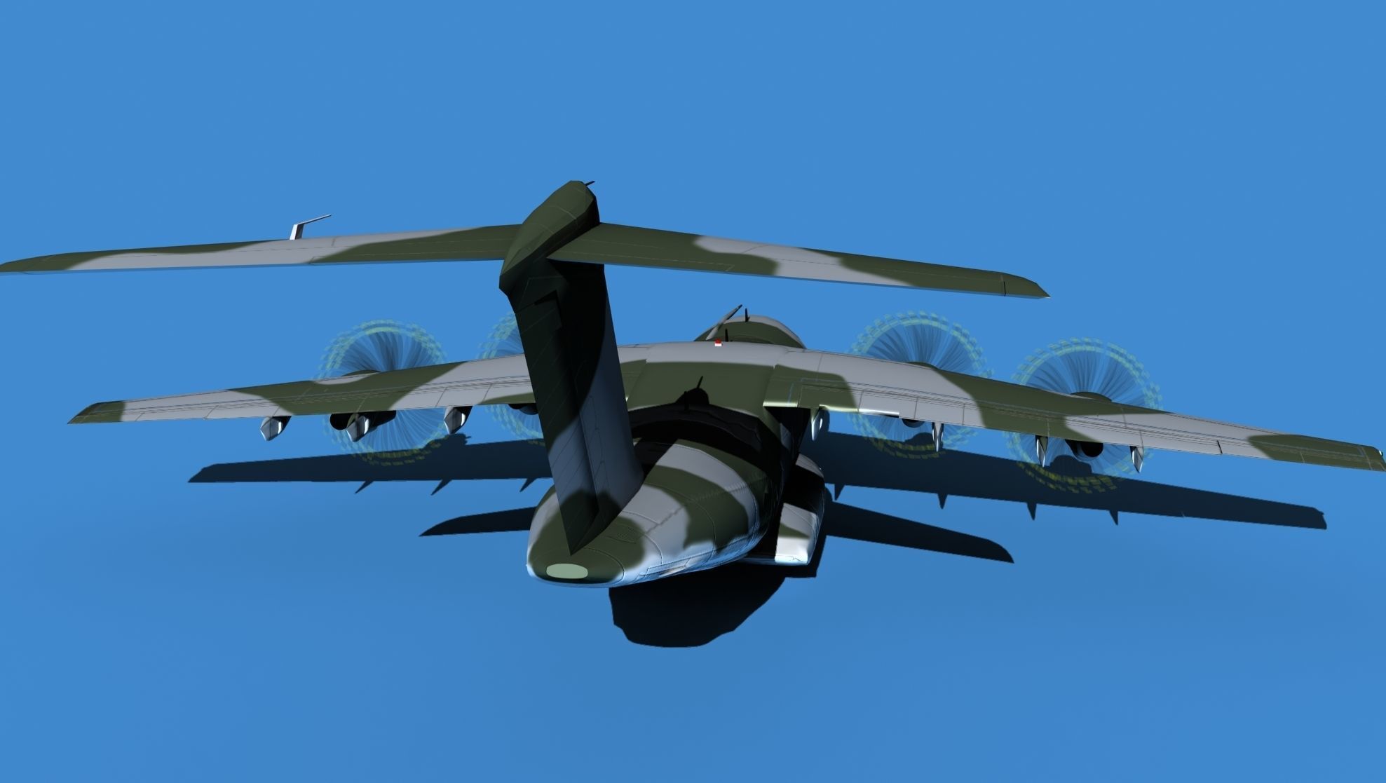 Airbus A-400M Atlas V15 Unmarked Camo 3D model_6