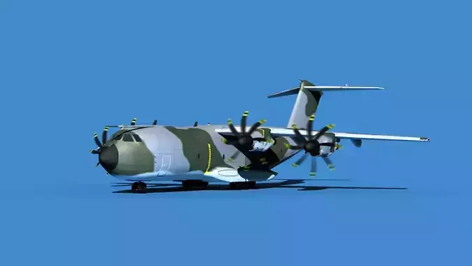 Airbus A-400M Atlas V15 Unmarked Camo 3D model