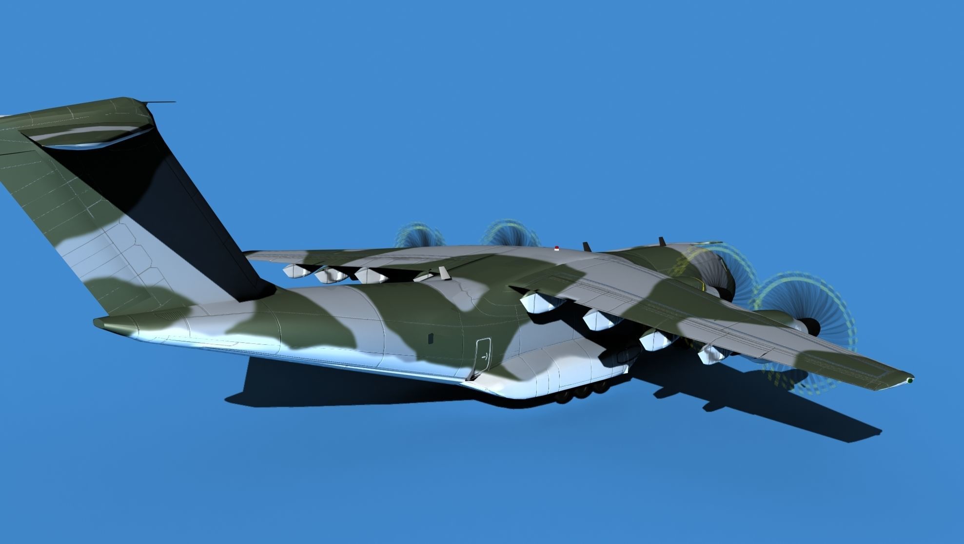 Airbus A-400M Atlas V15 Unmarked Camo 3D model_5